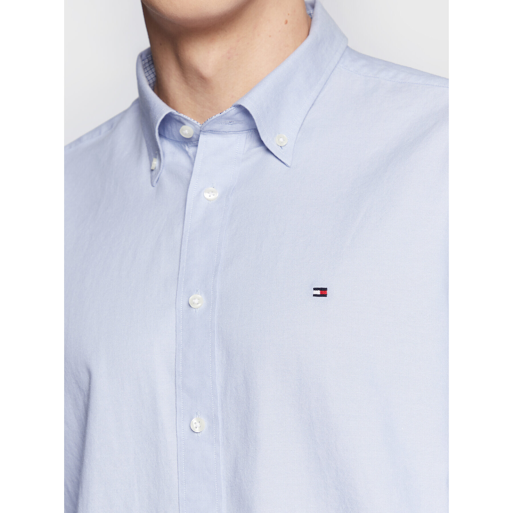 Tommy Hilfiger Cămașă Solid Oxford MW0MW29143 Albastru Regular Fit - Pled.ro