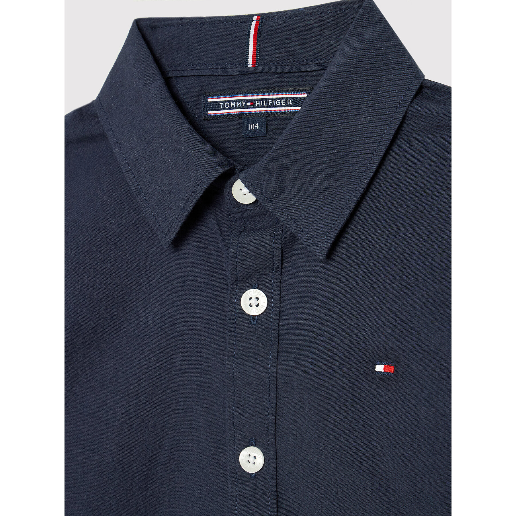 Tommy Hilfiger Cămașă Solid Poplin KB0KB06965 M Bleumarin Slim Fit - Pled.ro