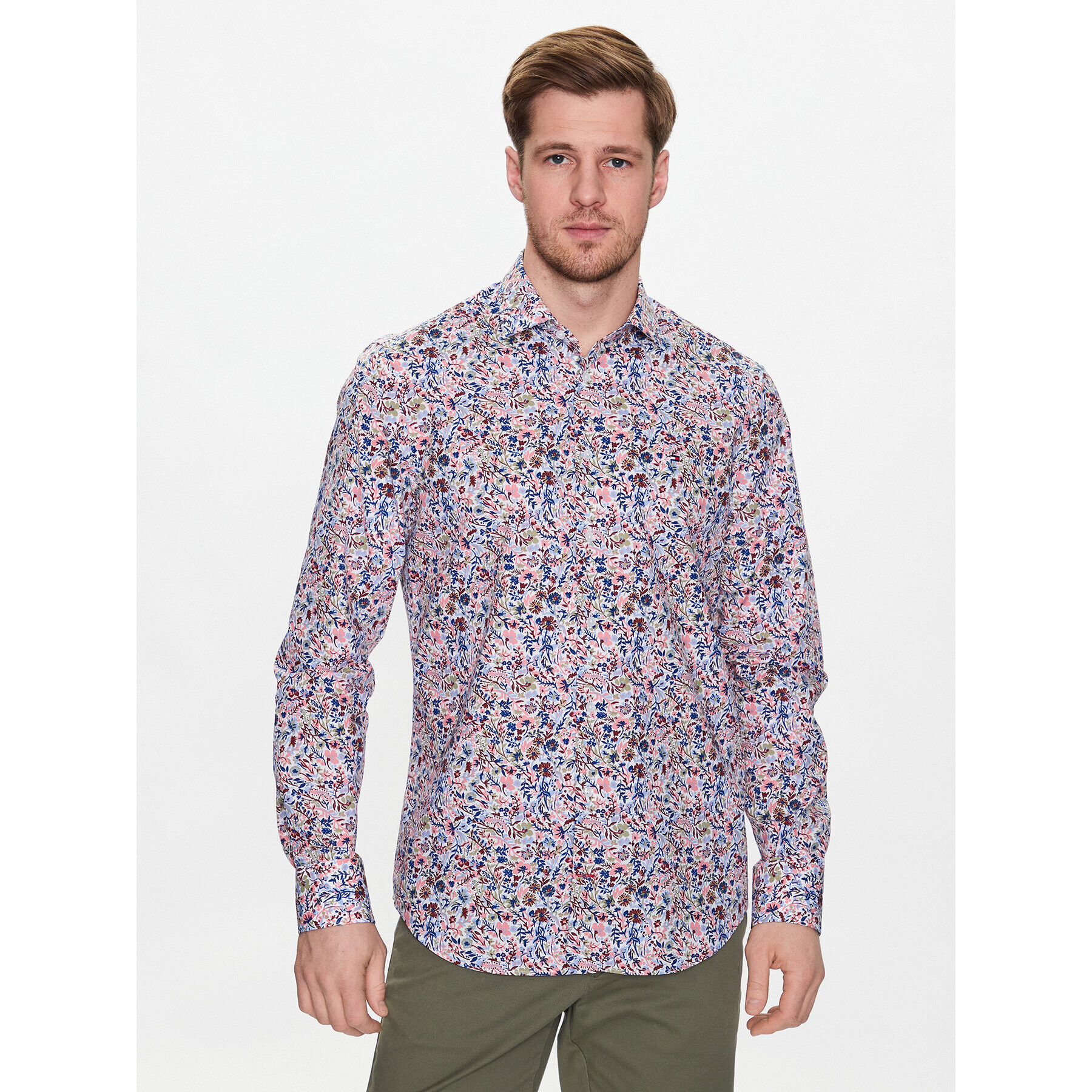 Tommy Hilfiger Cămașă Wild Flower Print MW0MW30606 Colorat Slim Fit - Pled.ro