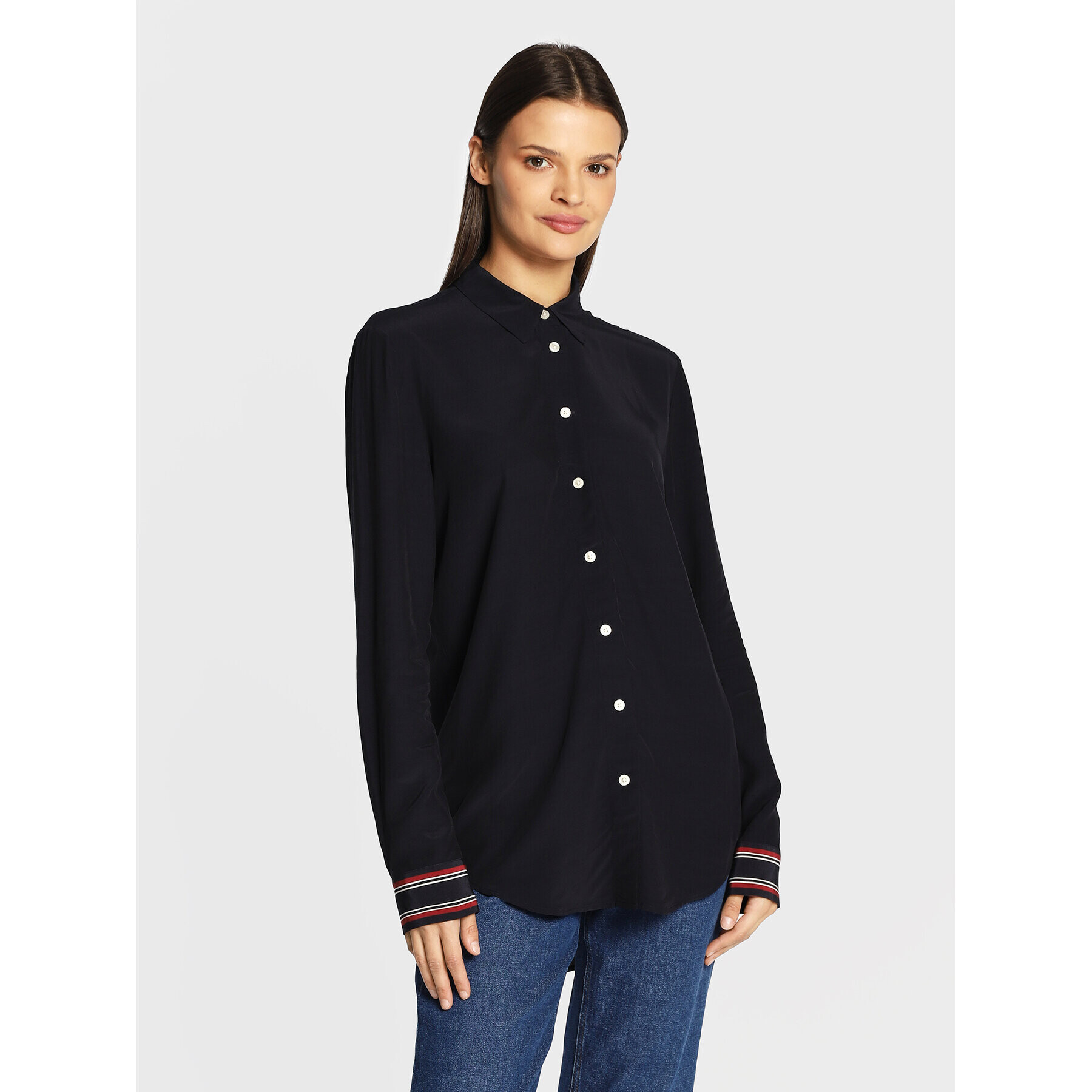 Tommy Hilfiger Cămașă WW0WW36666 Bleumarin Regular Fit - Pled.ro