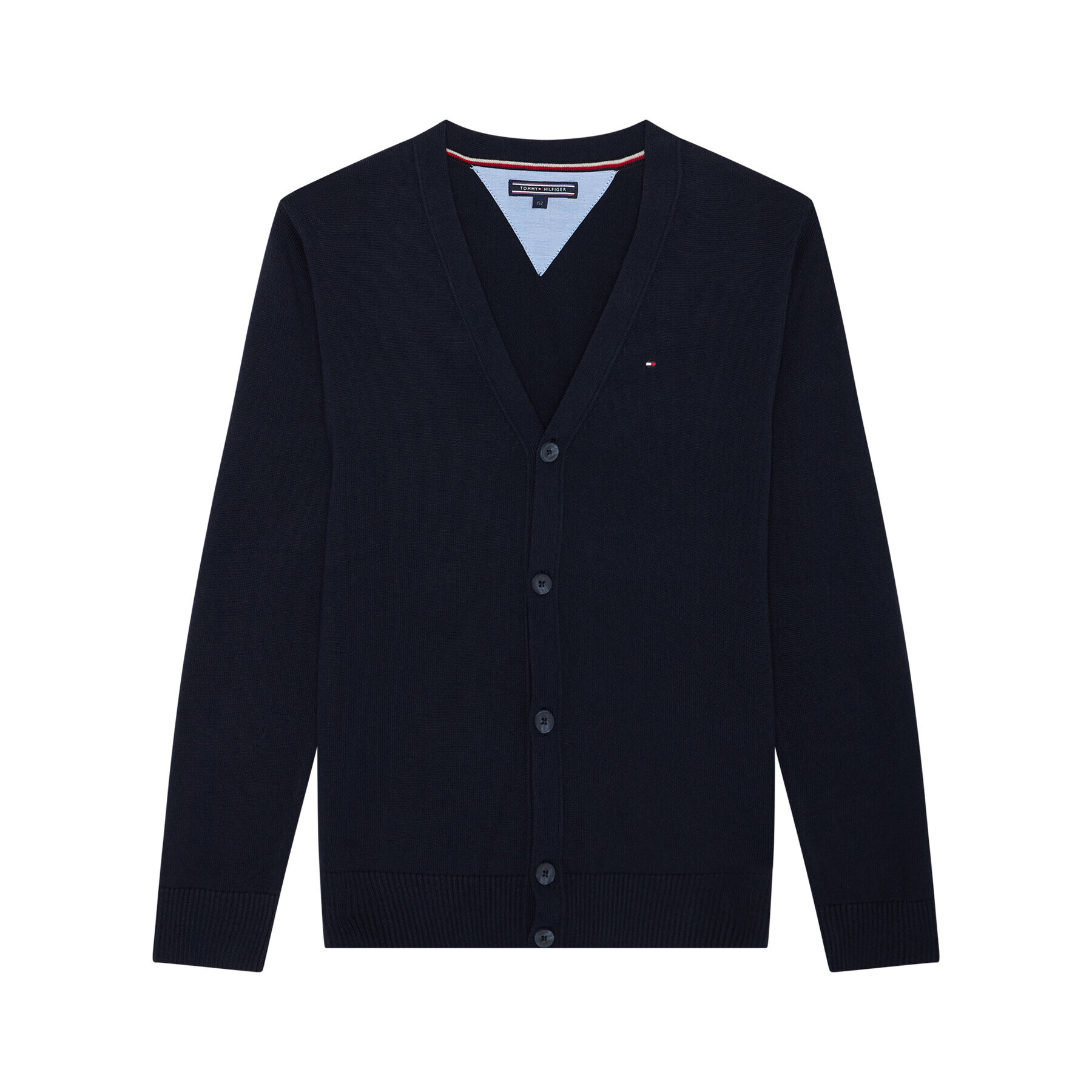 Tommy Hilfiger Cardigan Boys Basic V-Neck KB0KB03979 D Bleumarin Regular Fit - Pled.ro