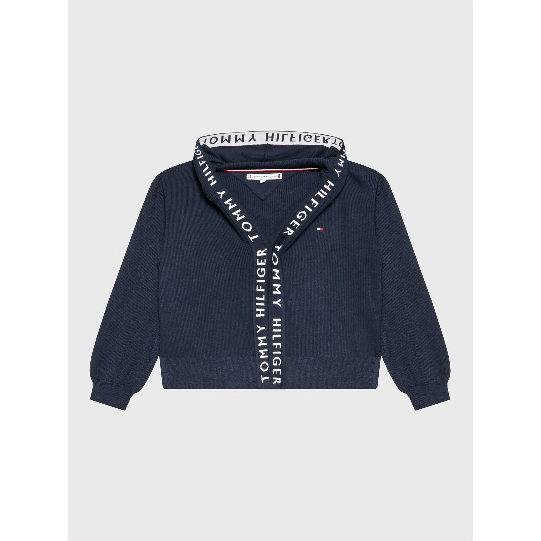 Tommy Hilfiger Cardigan Branded Rib KG0KG06667 Bleumarin Regular Fit - Pled.ro