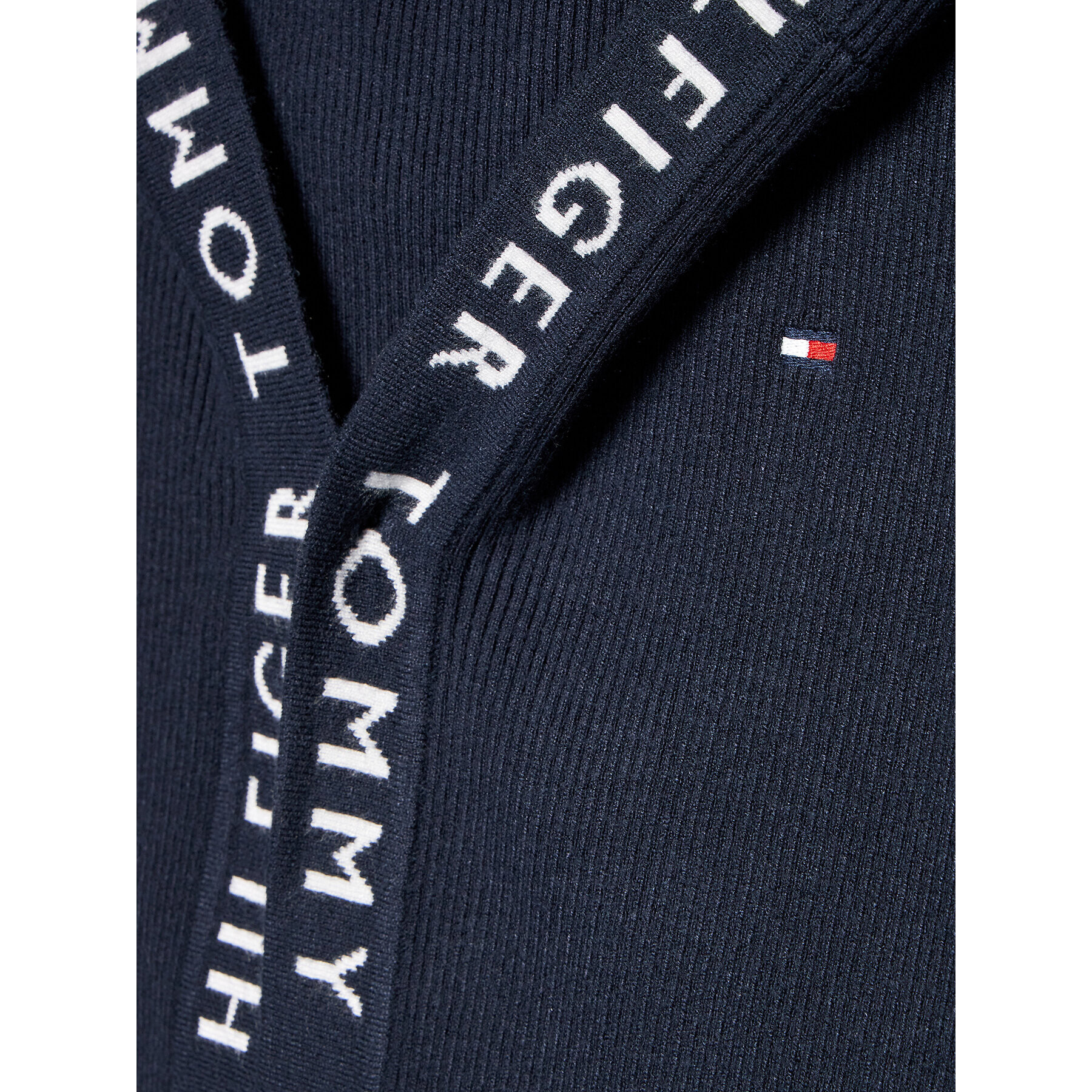 Tommy Hilfiger Cardigan Branded Rib KG0KG06667 Bleumarin Regular Fit - Pled.ro