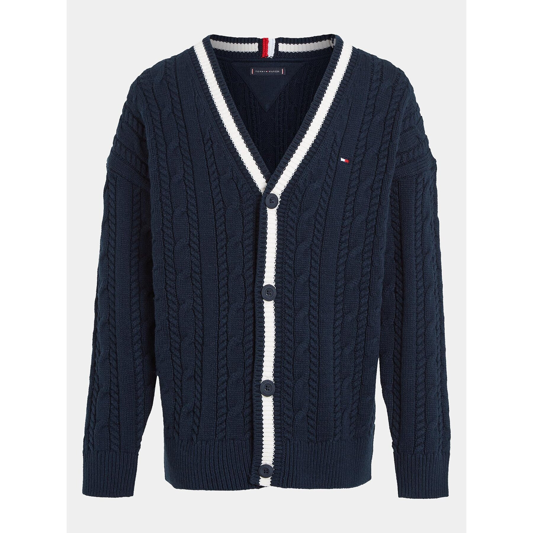 Tommy Hilfiger Cardigan Essential KB0KB08507 Bleumarin Regular Fit - Pled.ro