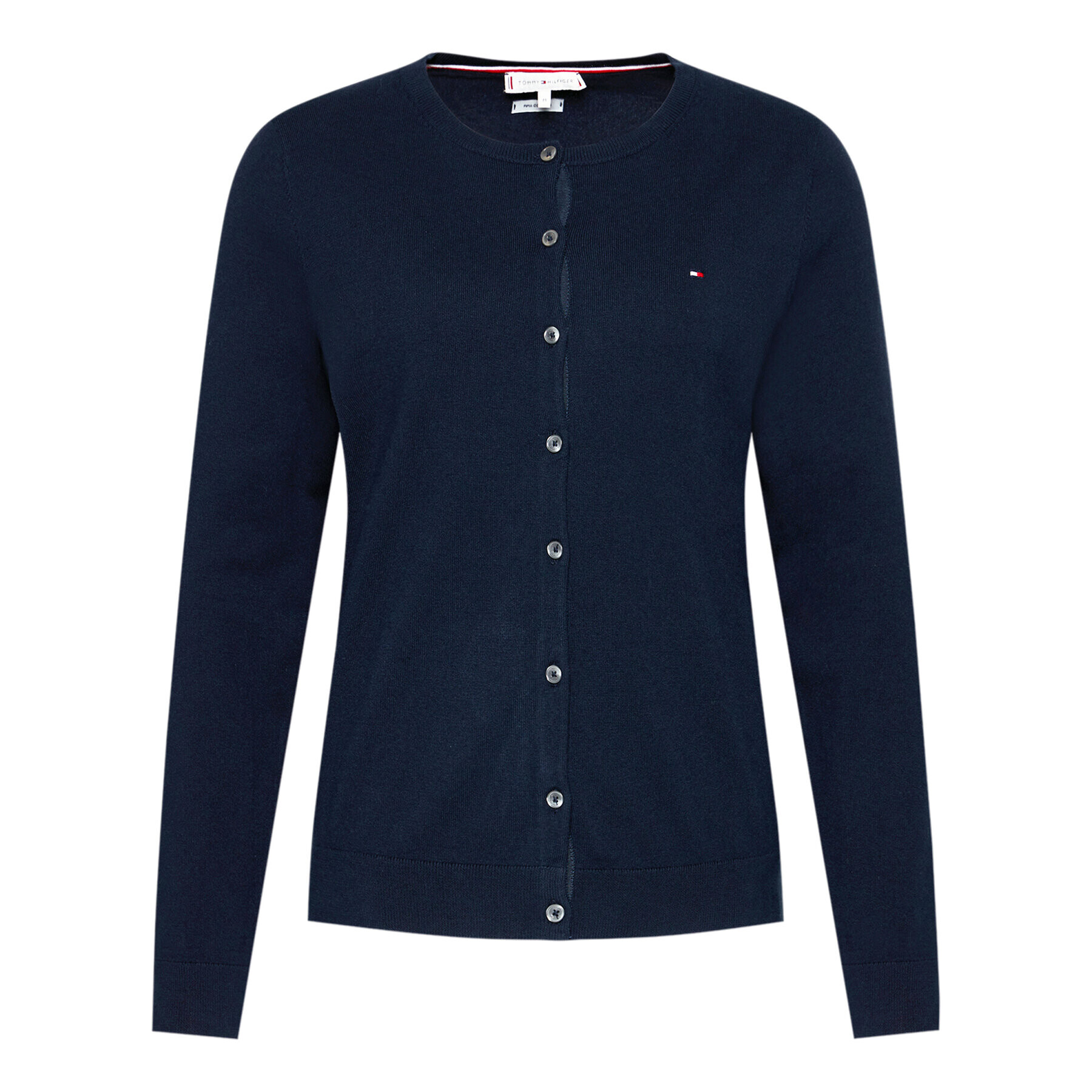 Tommy Hilfiger Cardigan WW0WW22047 Bleumarin Regular Fit - Pled.ro