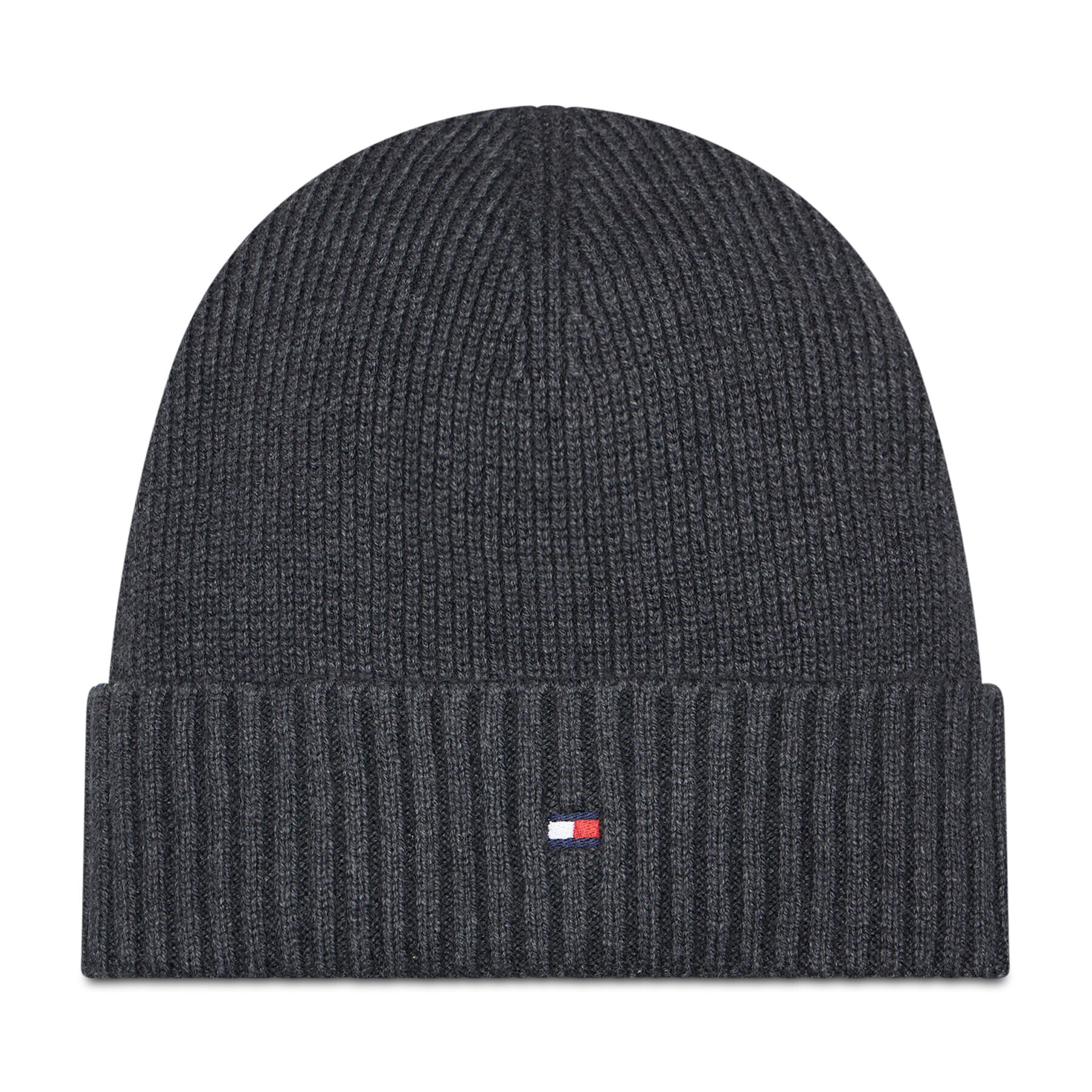 Tommy Hilfiger Căciulă Essential Flag Beanie AM0AM10337 Gri - Pled.ro