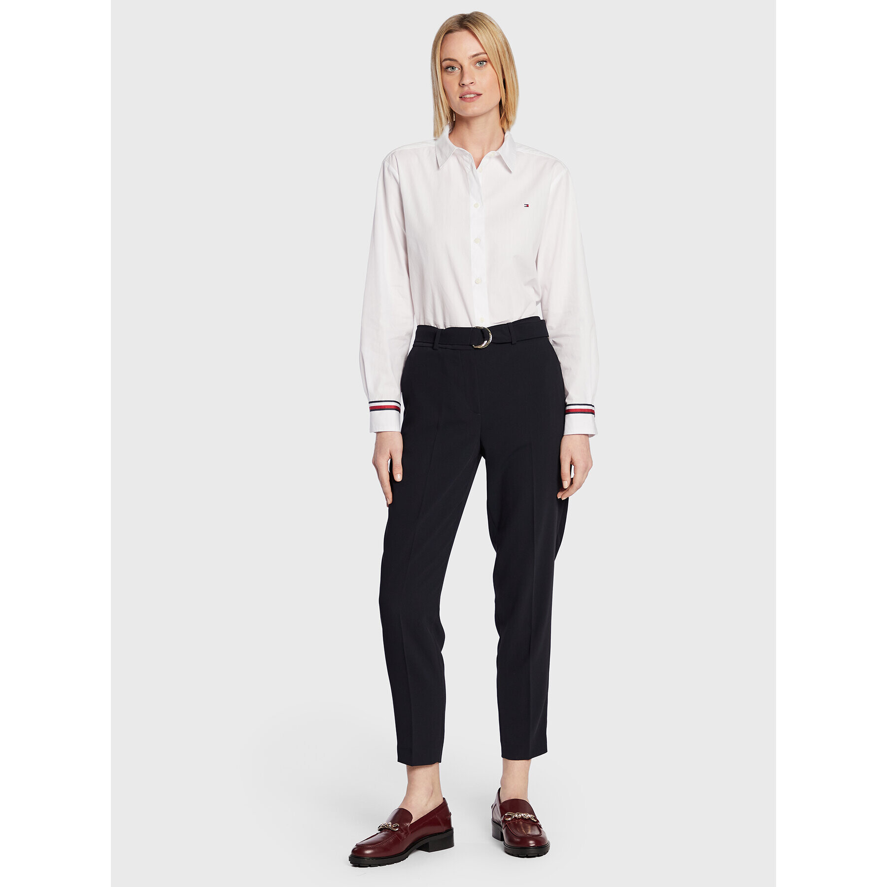 Tommy Hilfiger Cămașă Monica WW0WW34453 Alb Relaxed Fit - Pled.ro