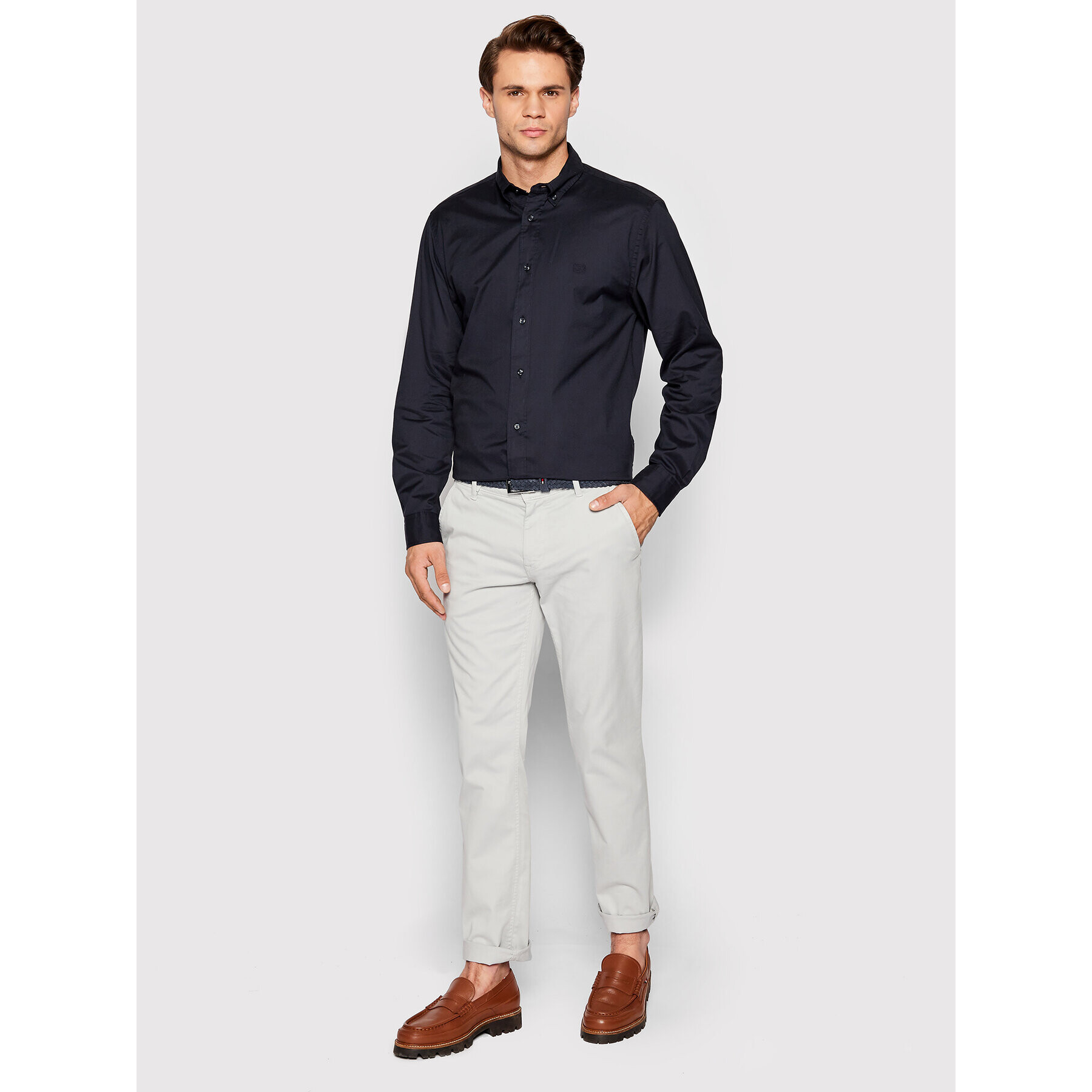 Tommy Hilfiger Cămașă Natural Soft Poplin MW0MW26394 Bleumarin Regular Fit - Pled.ro