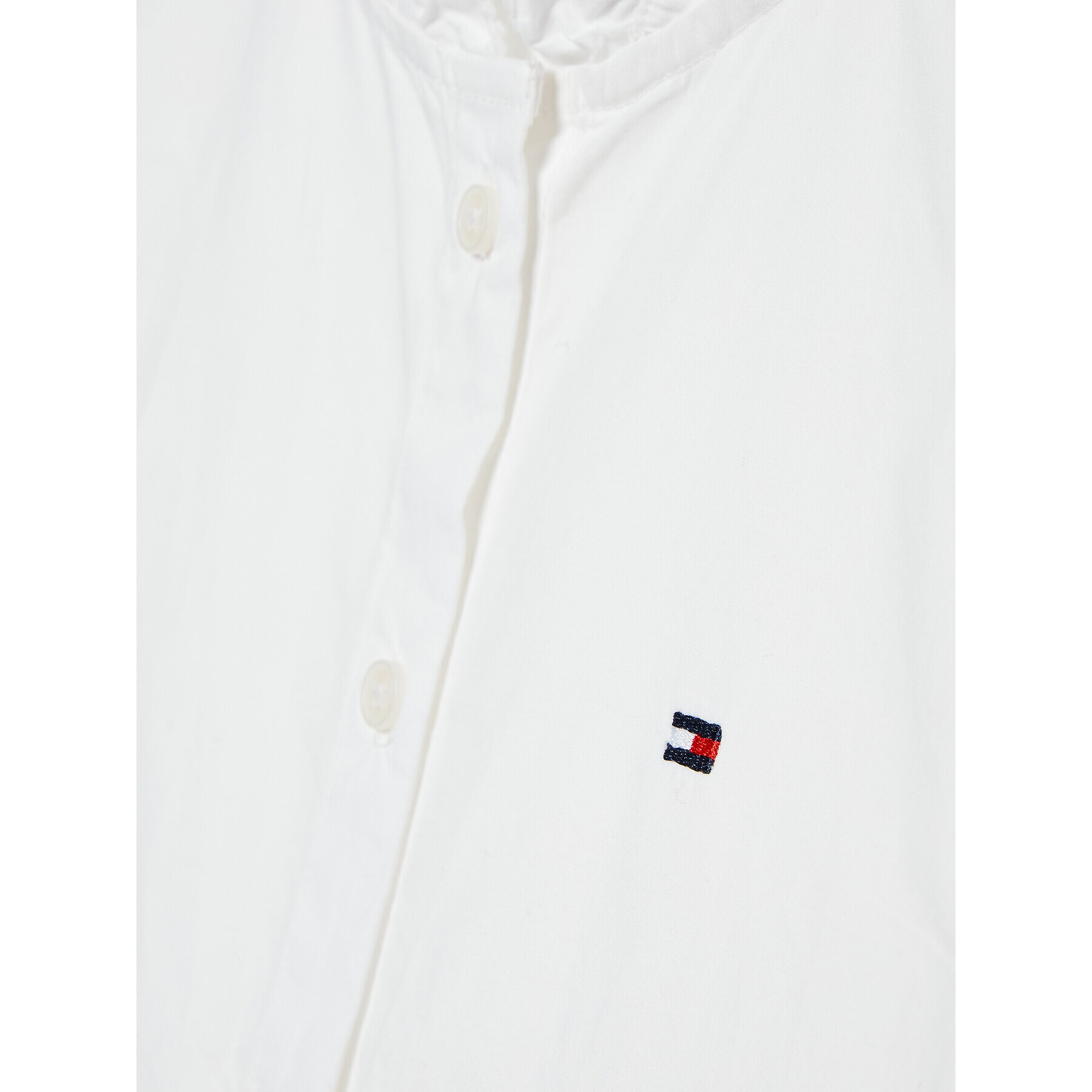 Tommy Hilfiger Cămașă Ruffle KG0KG06933 Alb Regular Fit - Pled.ro