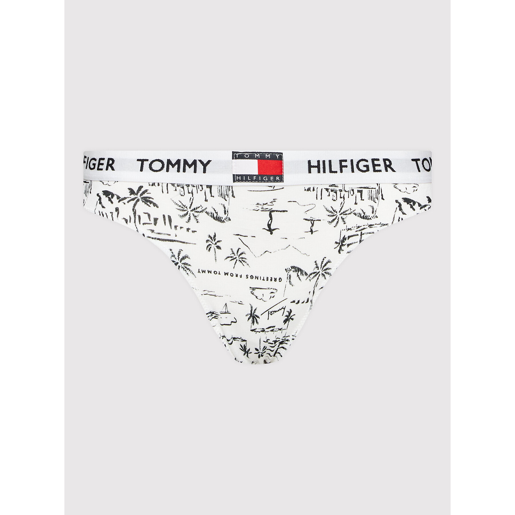 Tommy Hilfiger Chilot brazilian UW0UW02206 Alb - Pled.ro