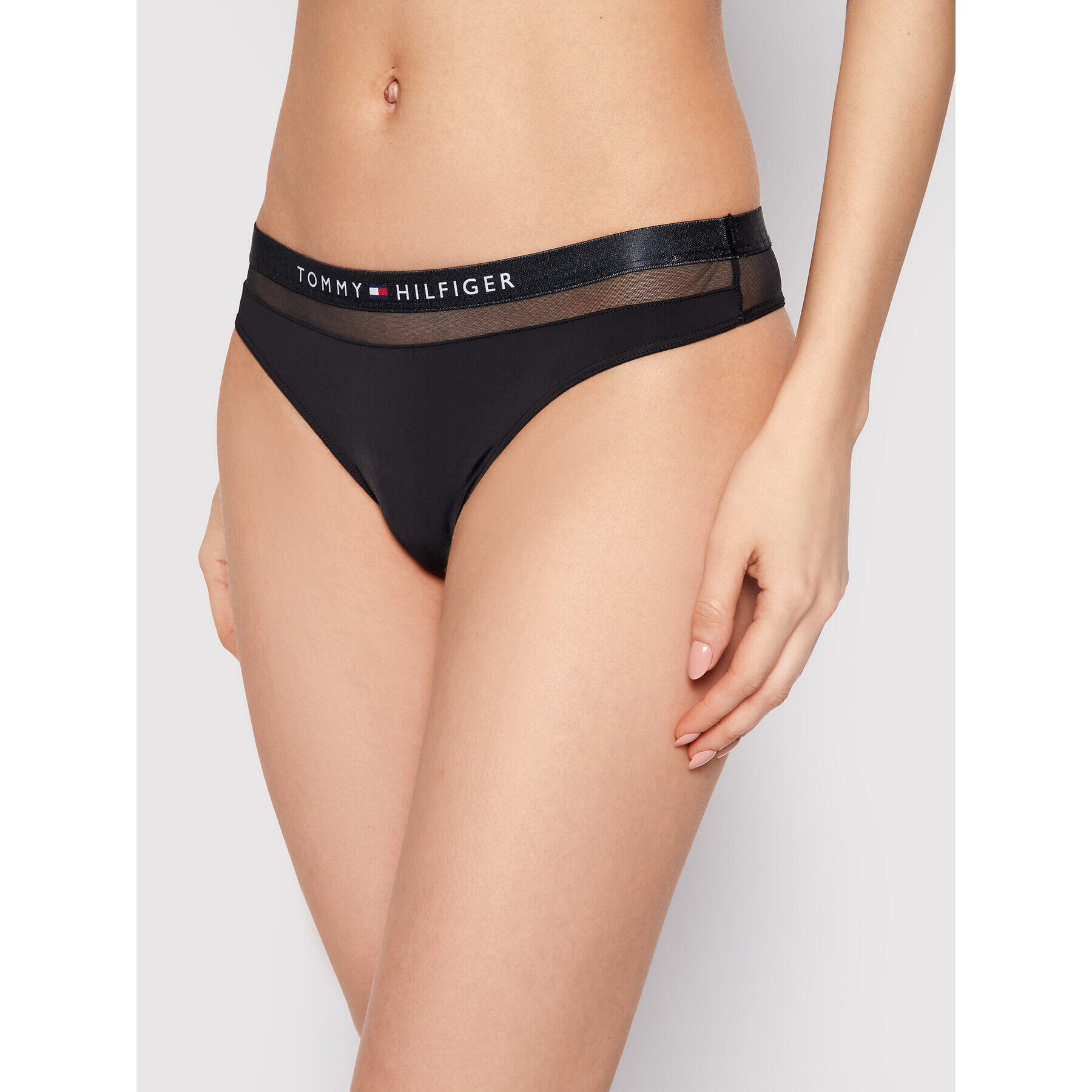 Tommy Hilfiger Chilot tanga Tong UW0UW00058 Negru - Pled.ro