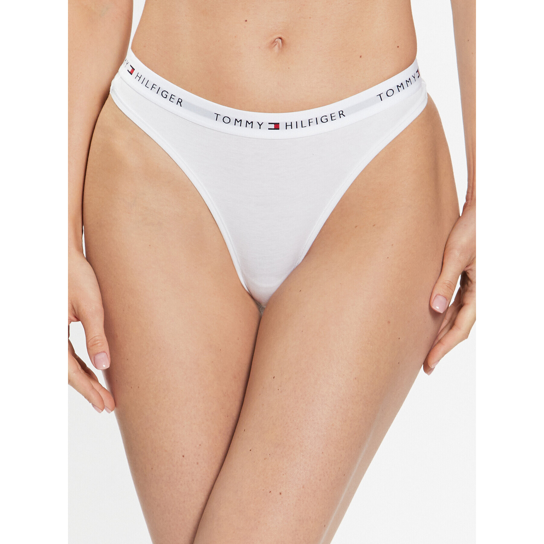 Tommy Hilfiger Chilot tanga UW0UW03835 Alb - Pled.ro