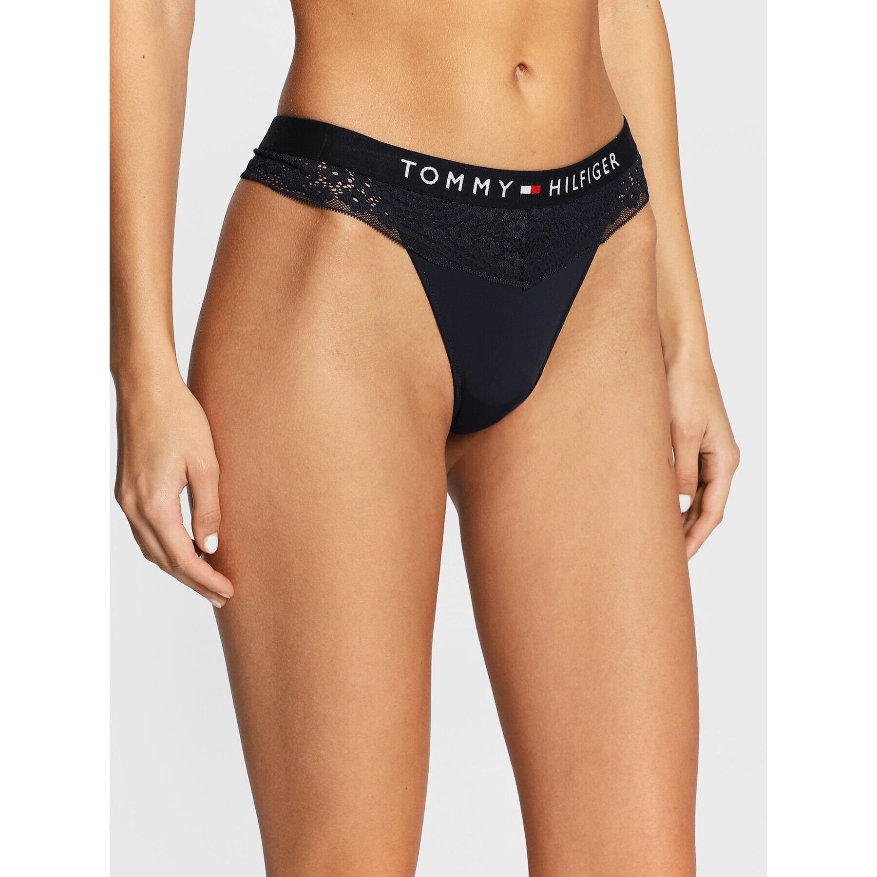 Tommy Hilfiger Chilot tanga UW0UW04029 Bleumarin - Pled.ro