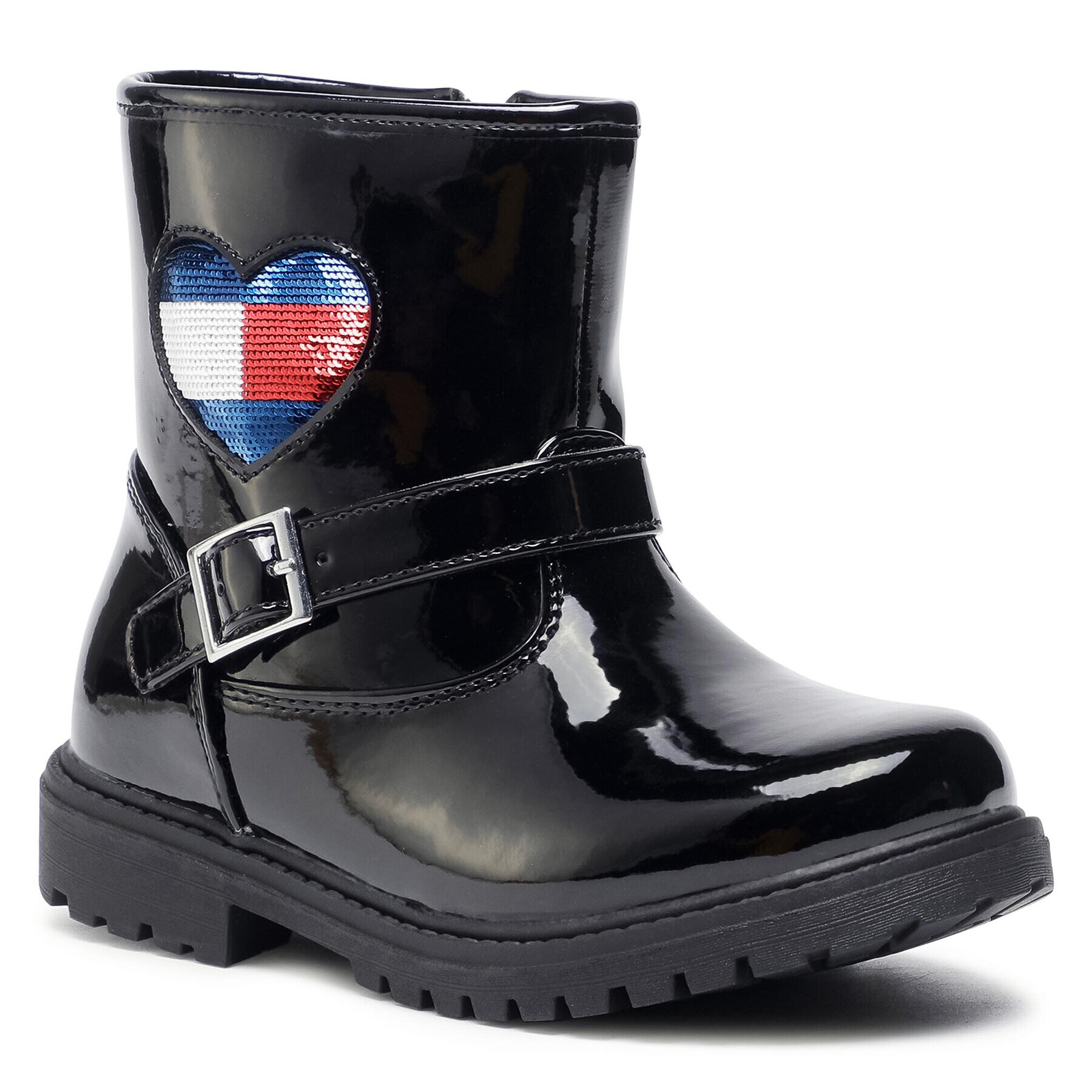 Tommy Hilfiger Cizme Biker Boot T3A5-30838-1027 M Negru - Pled.ro