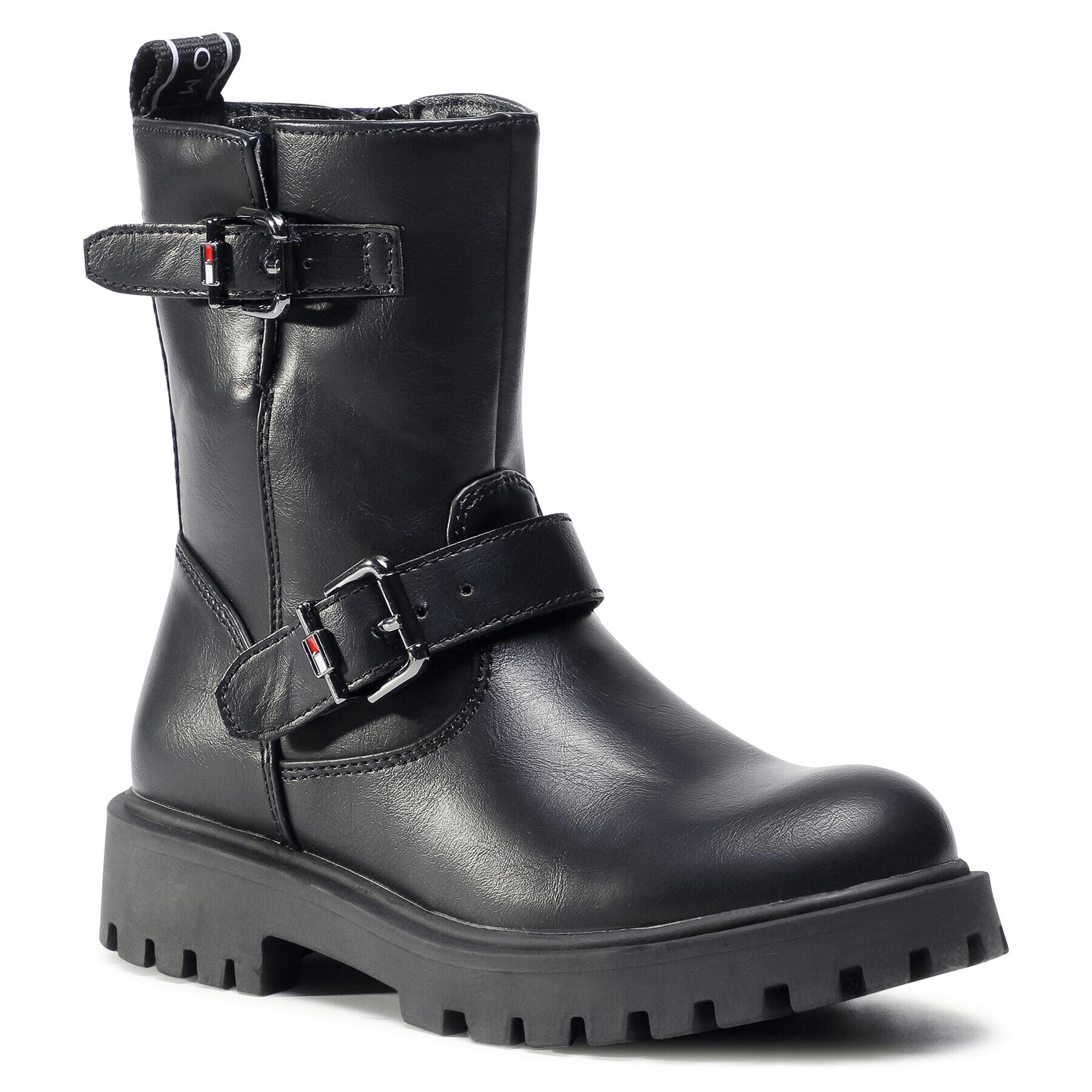 Tommy Hilfiger Cizme Biker Boot T3A5-30855-0193 M Negru - Pled.ro