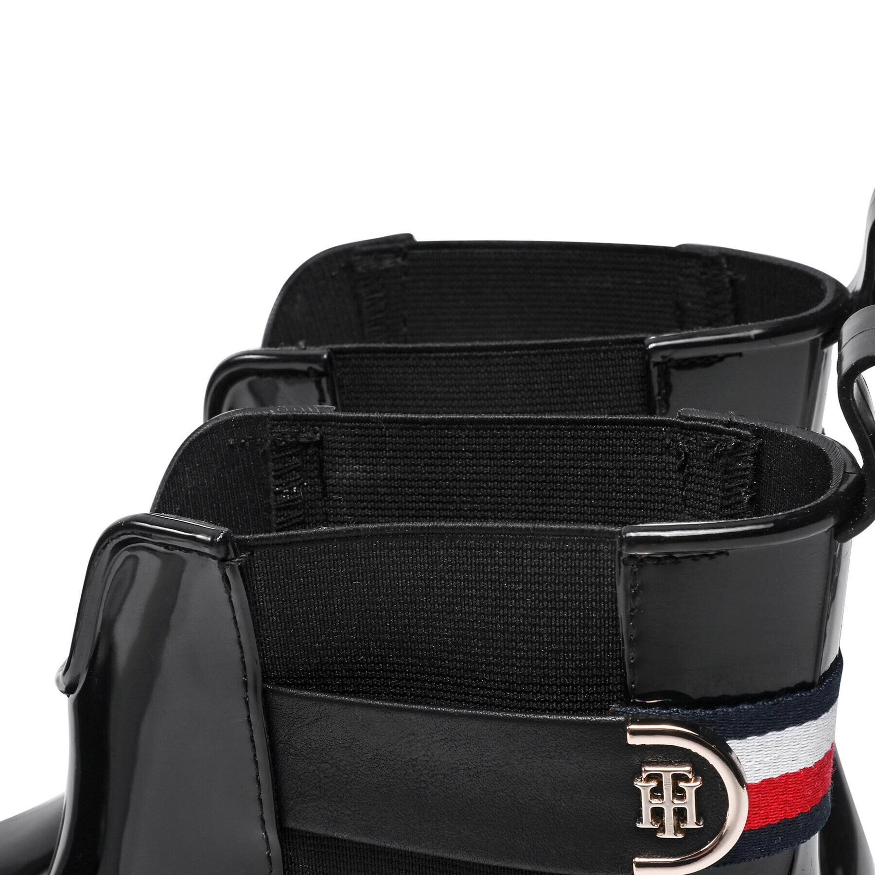 Tommy Hilfiger Cizme de cauciuc Hardware Rainboot FW0FW05968 Negru - Pled.ro