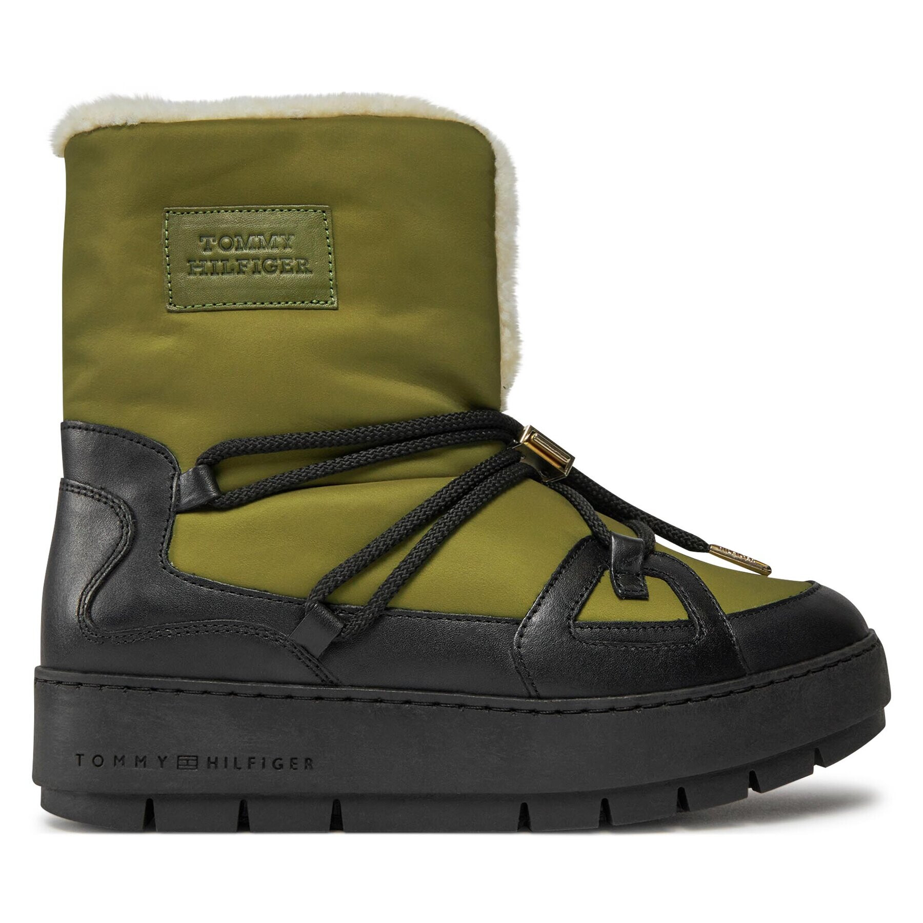 Tommy Hilfiger Cizme de zăpadă Tommy Essential Snowboot FW0FW07504 Verde - Pled.ro