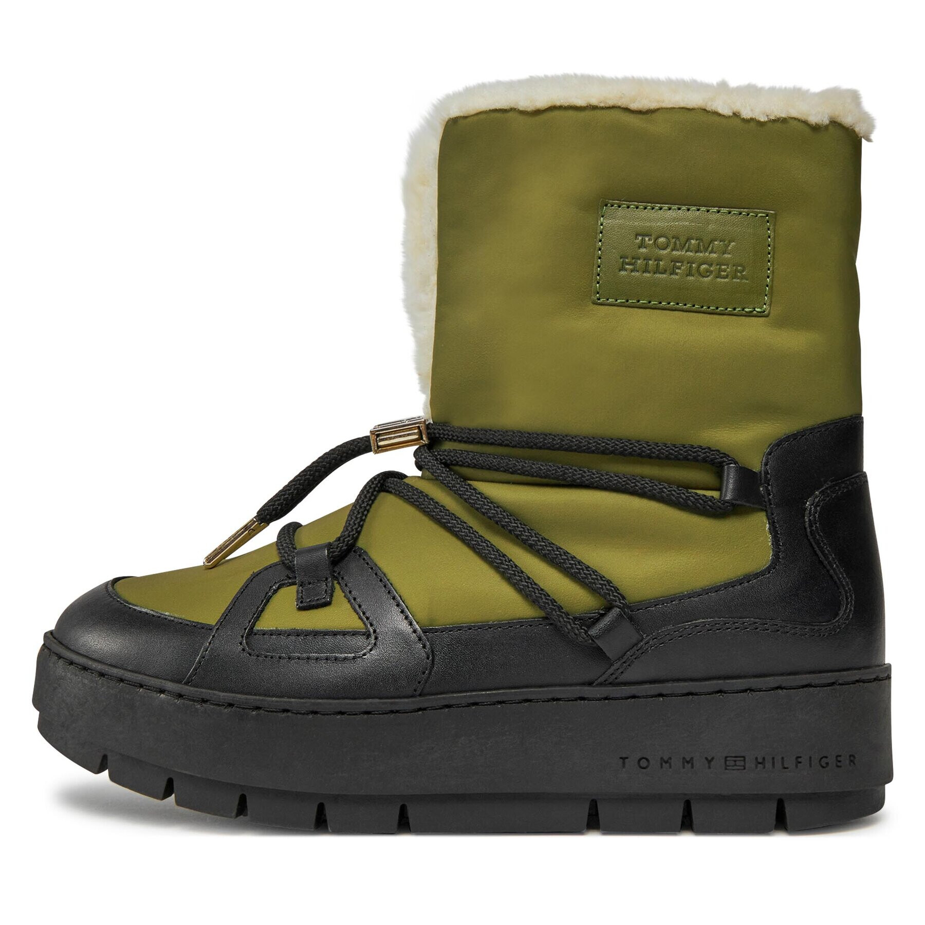 Tommy Hilfiger Cizme de zăpadă Tommy Essential Snowboot FW0FW07504 Verde - Pled.ro