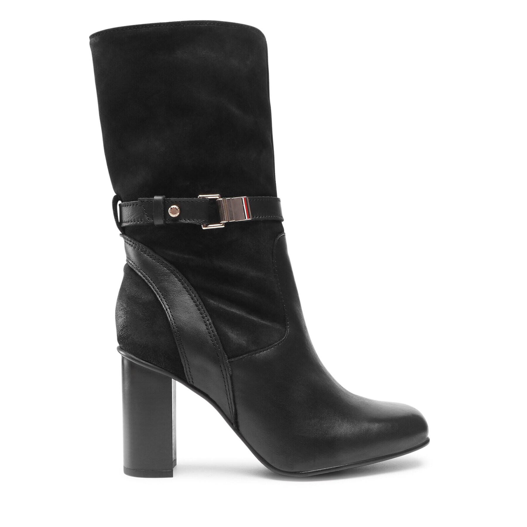 Tommy Hilfiger Cizme Elevated Th High Heel Boot FW0FW06056 Negru - Pled.ro