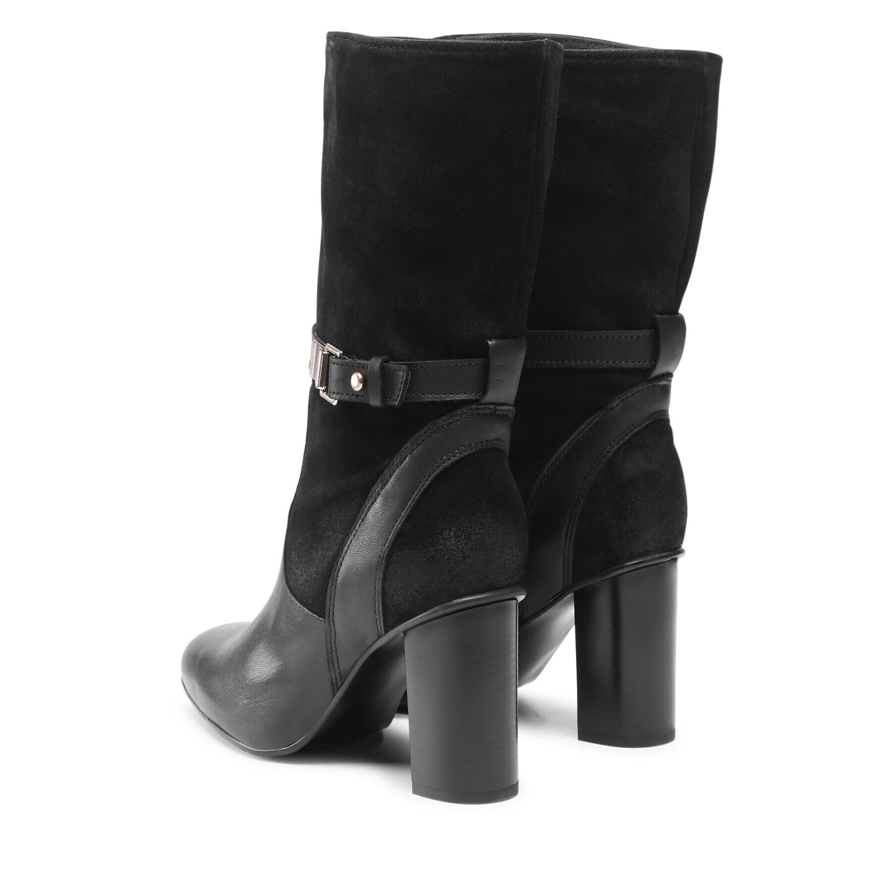 Tommy Hilfiger Cizme Elevated Th High Heel Boot FW0FW06056 Negru - Pled.ro