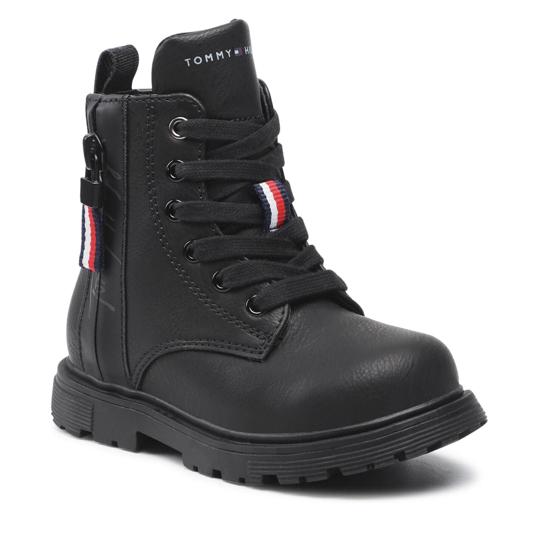 Tommy Hilfiger Cizme Lace-Up Bootie T1A5-31188-0289 S Negru - Pled.ro