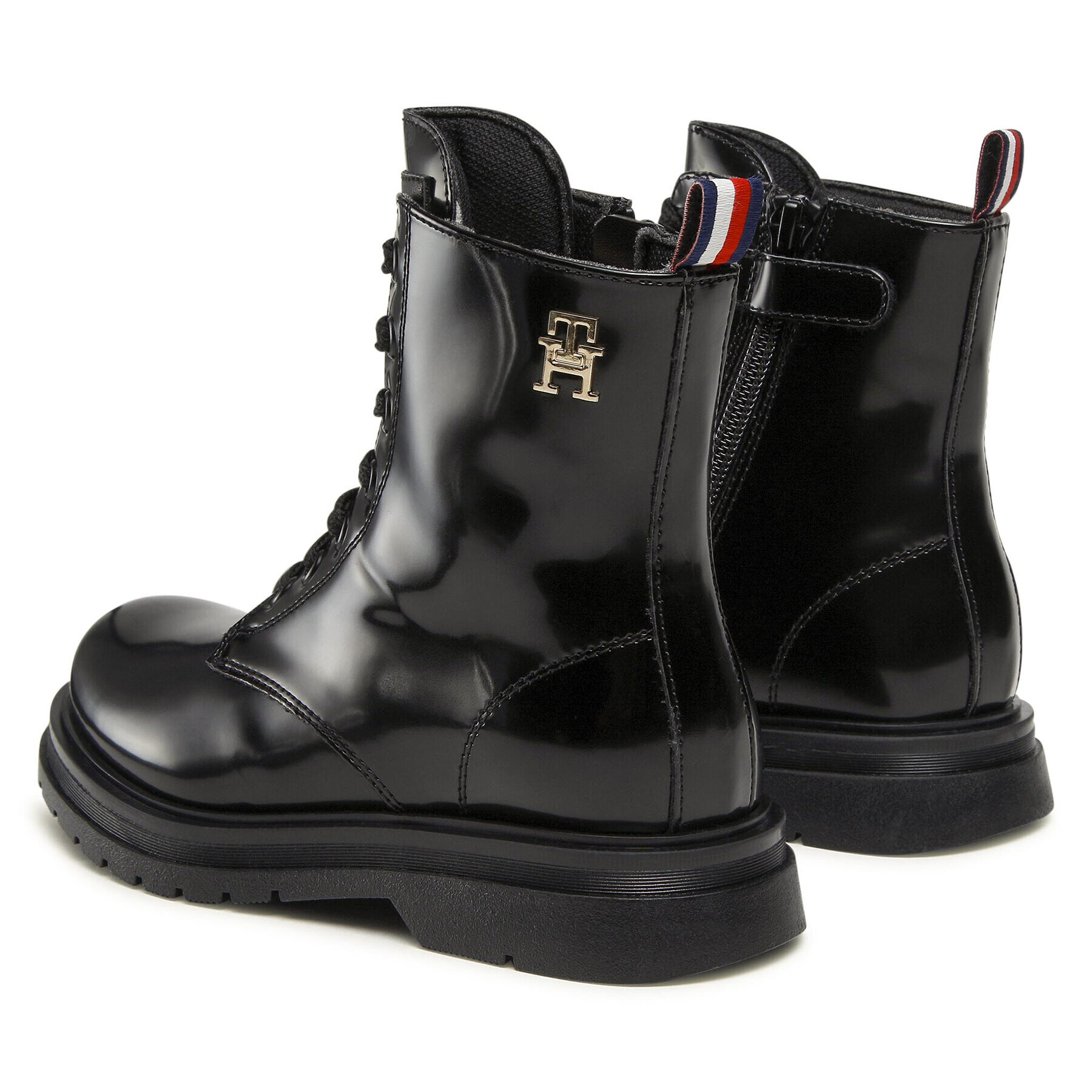 Tommy Hilfiger Cizme Lace-Up Bootie T4A5-32411-1453 M Negru - Pled.ro