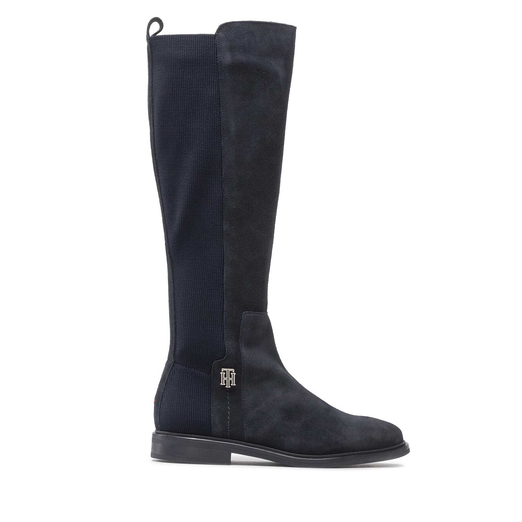 Tommy Hilfiger Cizme lungi riding Th Essentials Longboot FW0FW07050 Bleumarin - Pled.ro