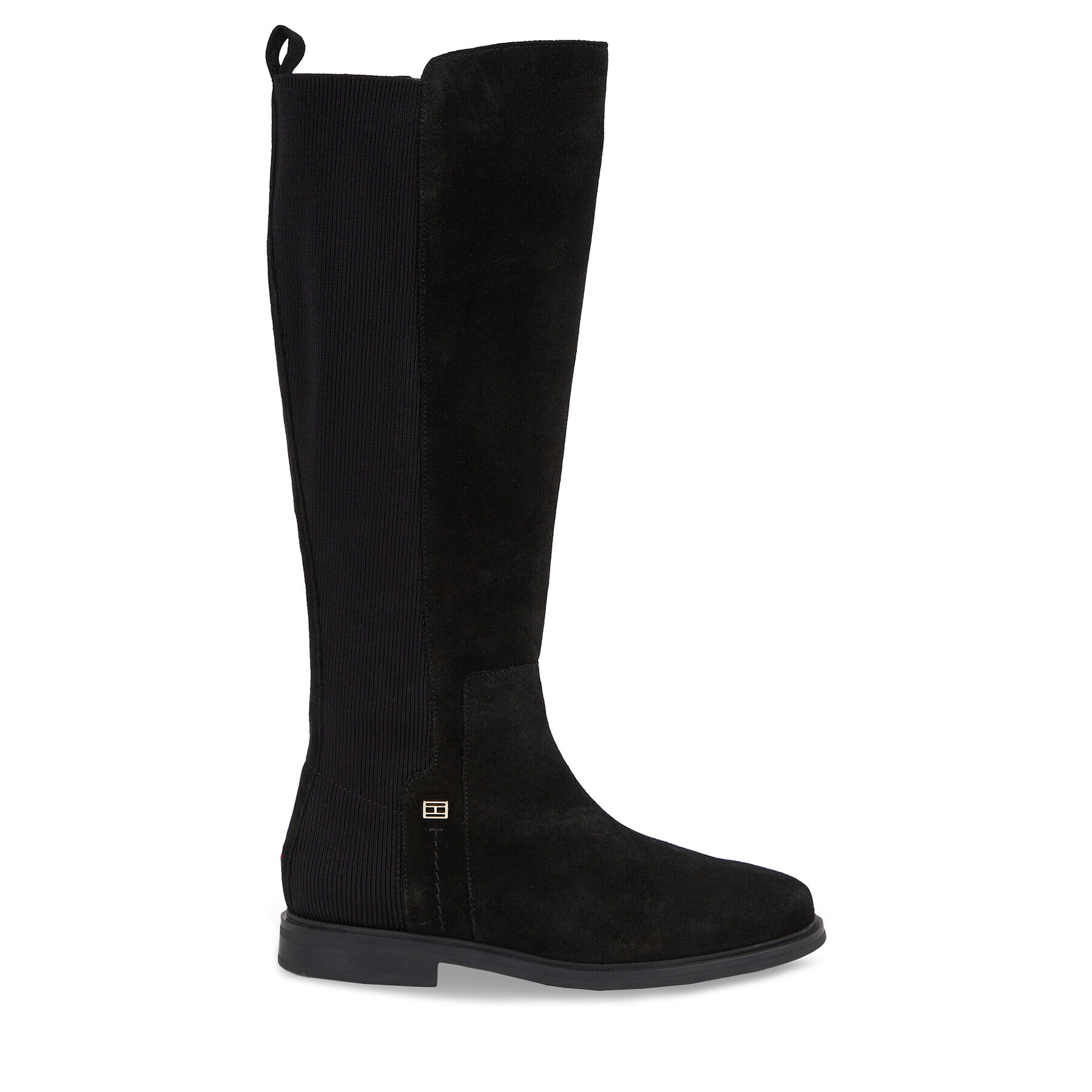 Tommy Hilfiger Cizme lungi riding Tommy Essentials Longboot FW0FW07476 Negru - Pled.ro