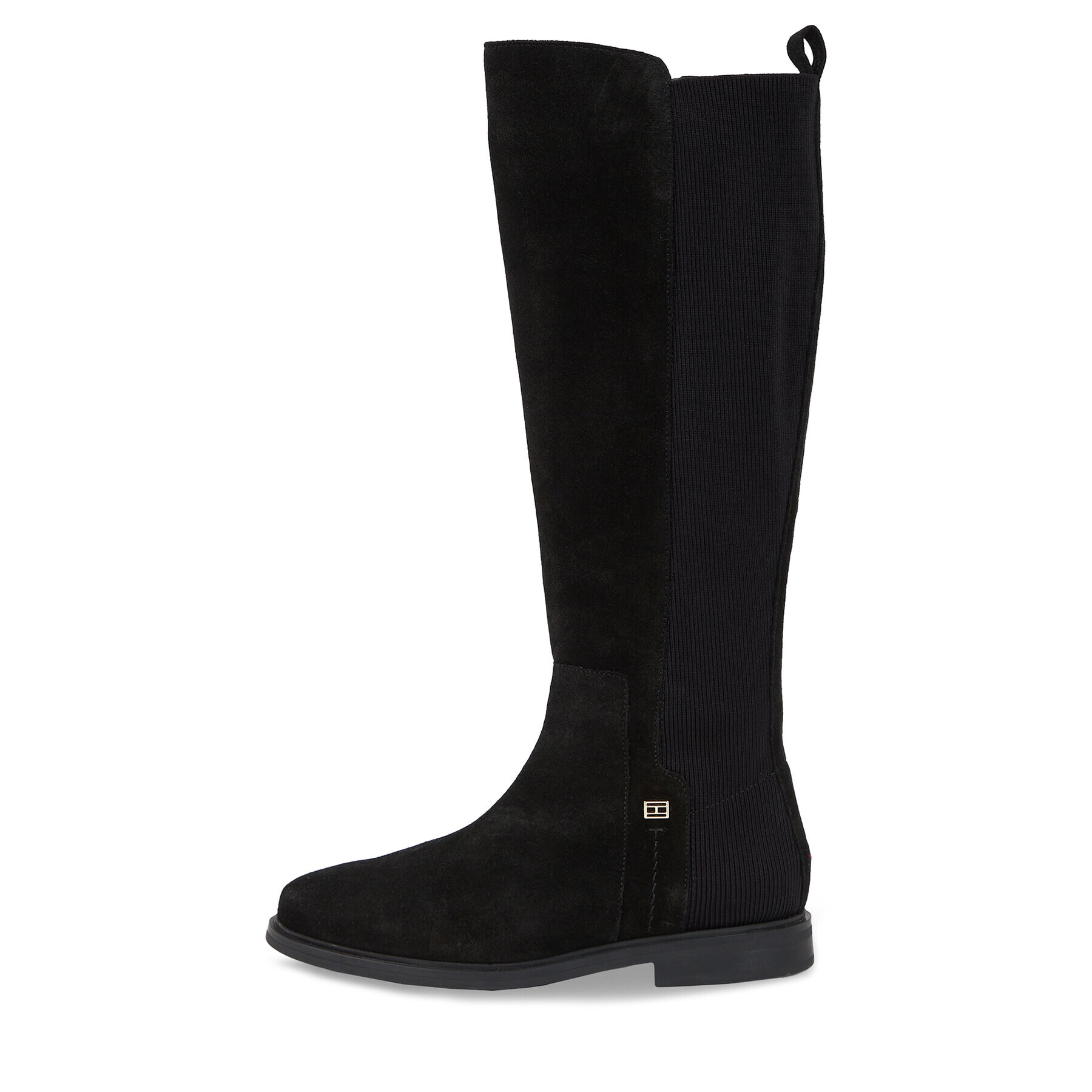 Tommy Hilfiger Cizme lungi riding Tommy Essentials Longboot FW0FW07476 Negru - Pled.ro