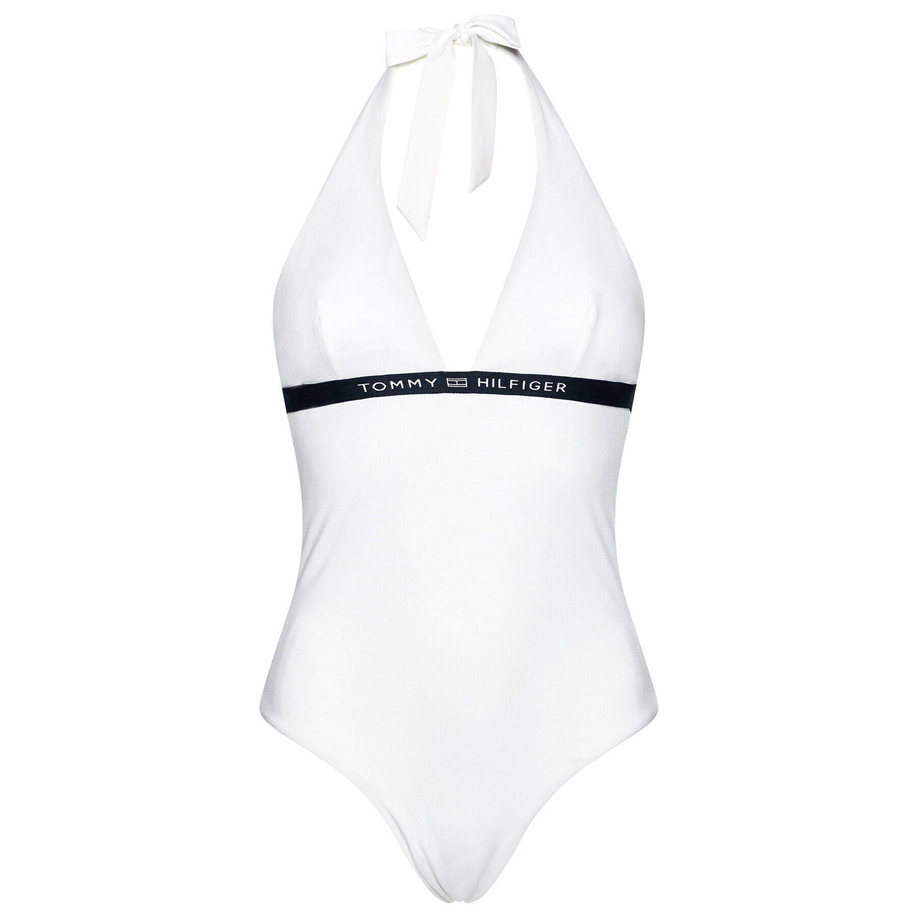 Tommy Hilfiger Costum de baie Halter UW0UW02711 Alb - Pled.ro