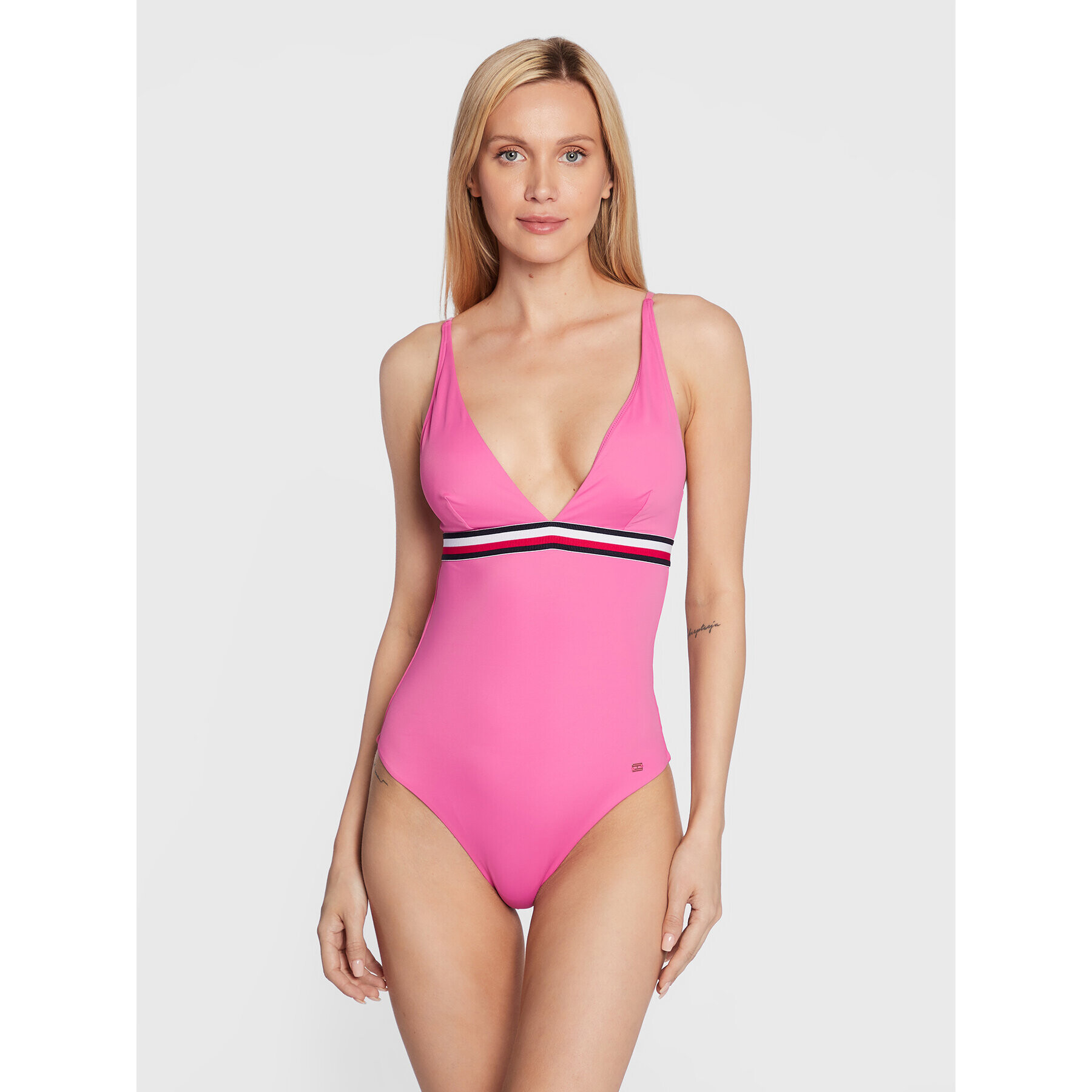 Tommy Hilfiger Costum de baie Plunge-Rp UW0UW02700 Roz - Pled.ro