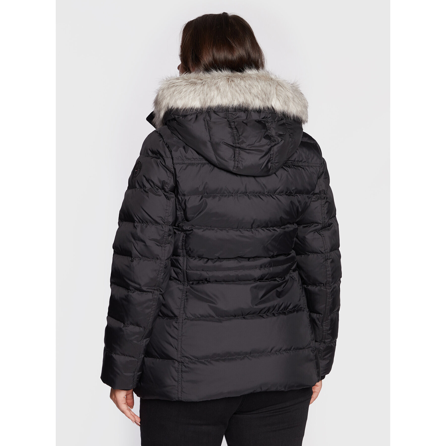 Tommy Hilfiger Curve Geacă din puf Essential Tyra WW0WW29699 Negru Regular Fit - Pled.ro