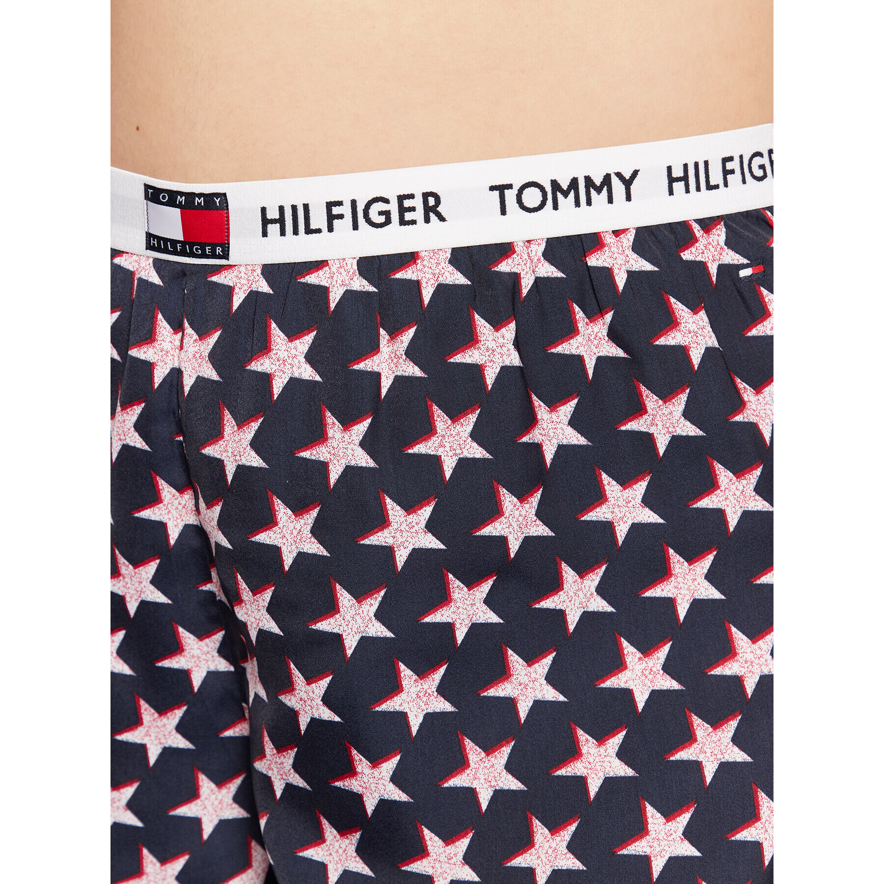 Tommy Hilfiger Curve Pantaloni scurți pijama UW0UW03967 Bleumarin Regular Fit - Pled.ro