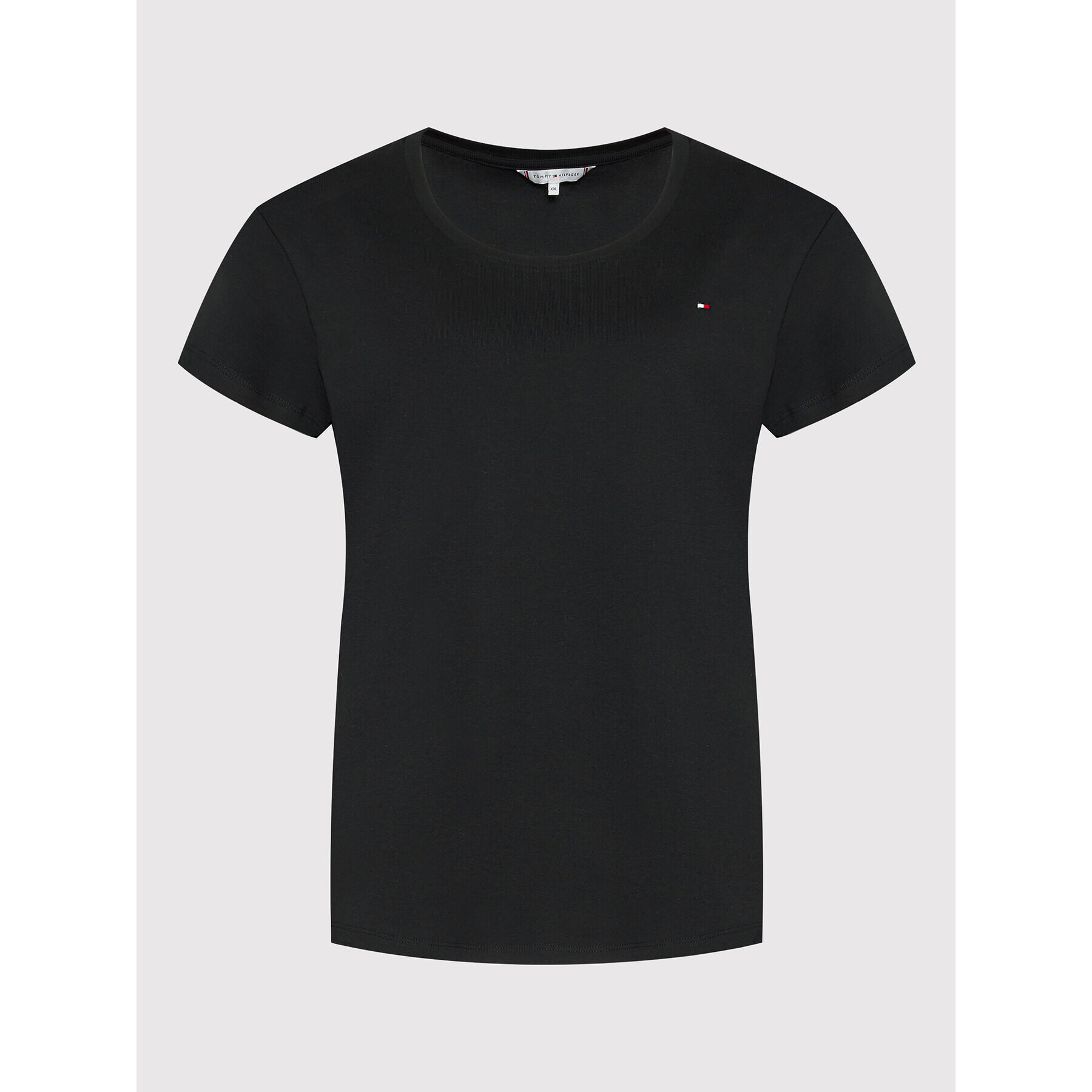 Tommy Hilfiger Curve Tricou WW0WW27945 Negru Slim Fit - Pled.ro