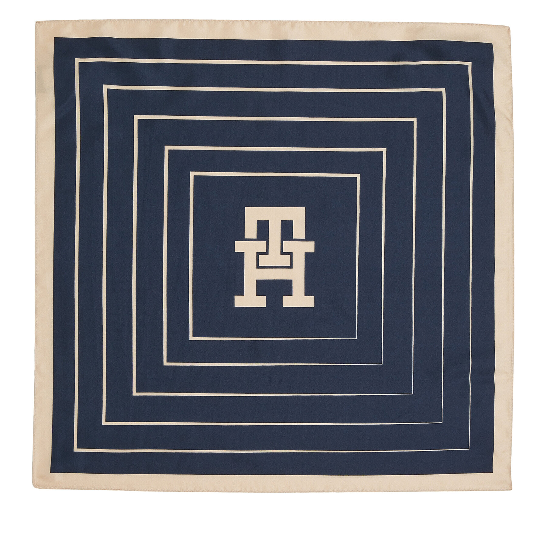 Tommy Hilfiger Eșarfă Monogram All Over Silk & Box AW0AW15807 Bleumarin - Pled.ro