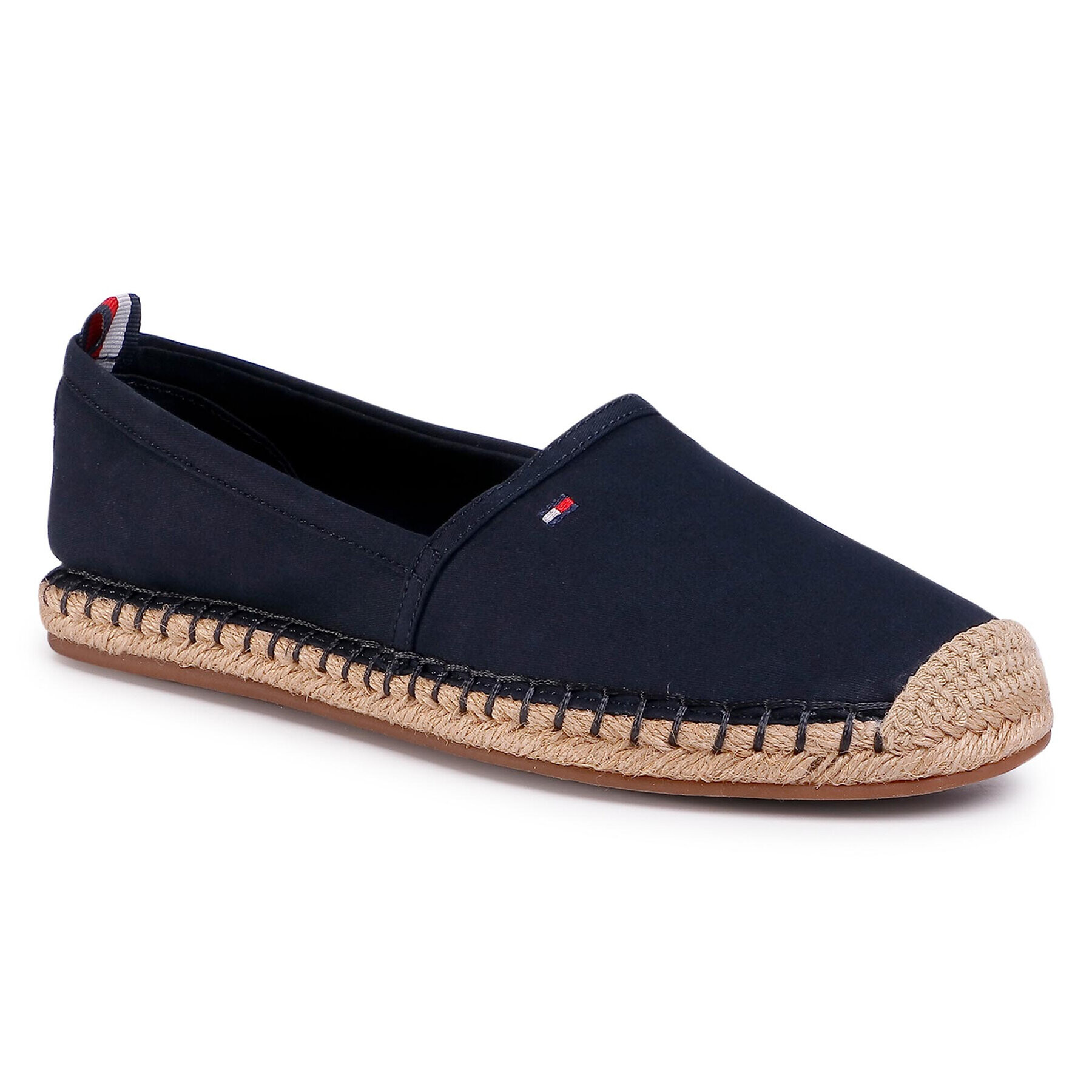 Tommy Hilfiger Espadrile Basic Tommy Flat Espadrille FW0FW04827 Bleumarin - Pled.ro