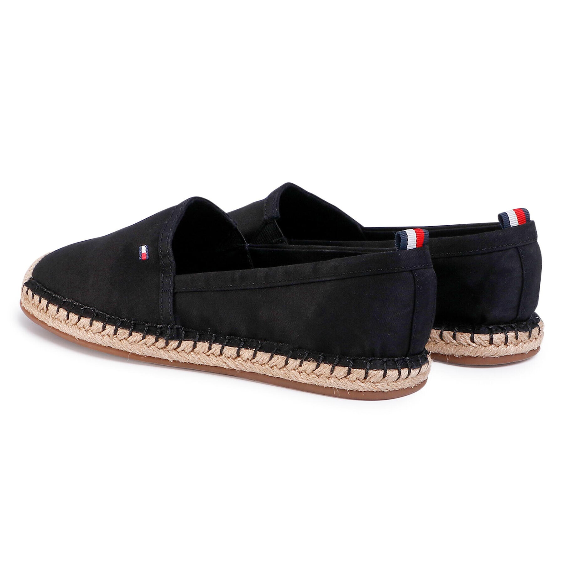 Tommy Hilfiger Espadrile Basic Tommy Flat Espadrille FW0FW04827 Negru - Pled.ro