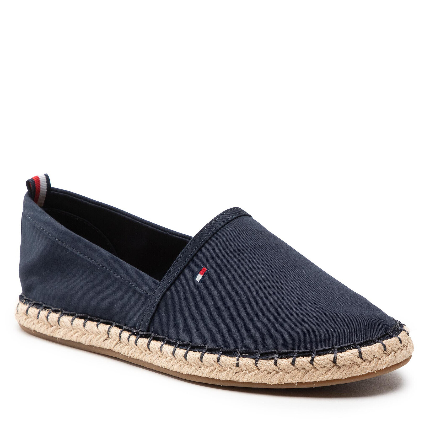 Tommy Hilfiger Espadrile Basic Tommy Flat Espadrille FW0FW06497 Bleumarin - Pled.ro