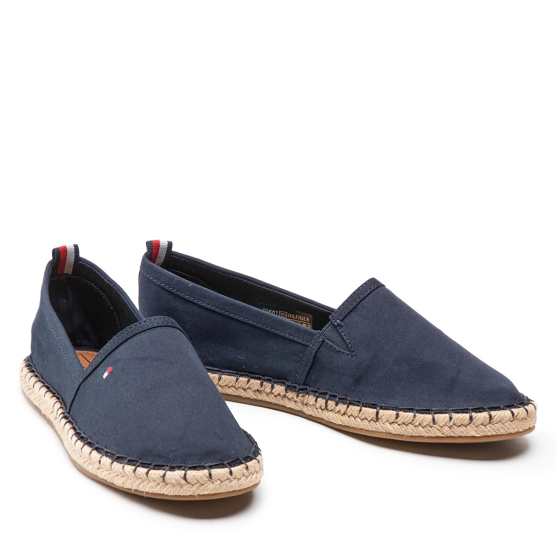 Tommy Hilfiger Espadrile Basic Tommy Flat Espadrille FW0FW06497 Bleumarin - Pled.ro