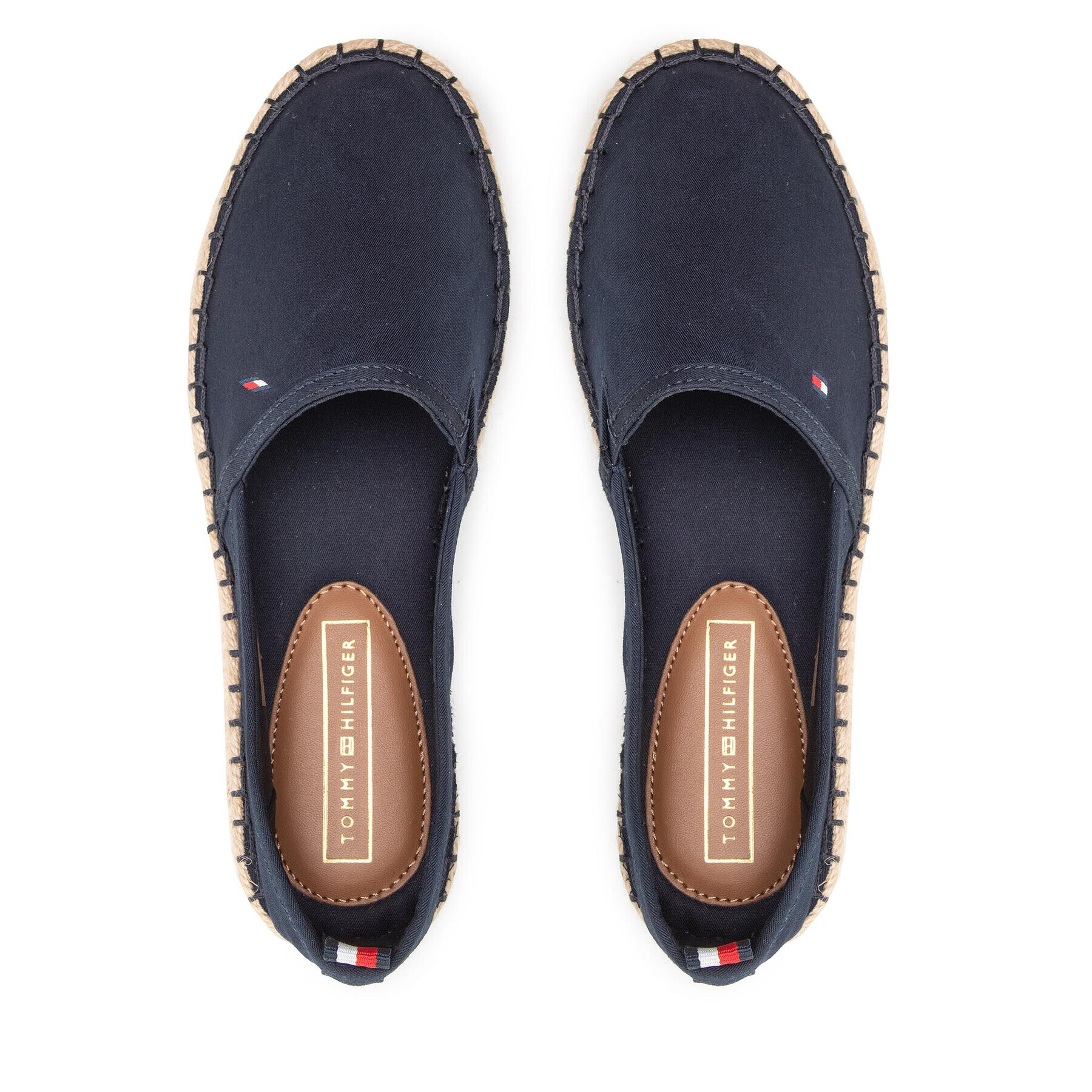 Tommy Hilfiger Espadrile Basic Tommy Flat Espadrille FW0FW06497 Bleumarin - Pled.ro