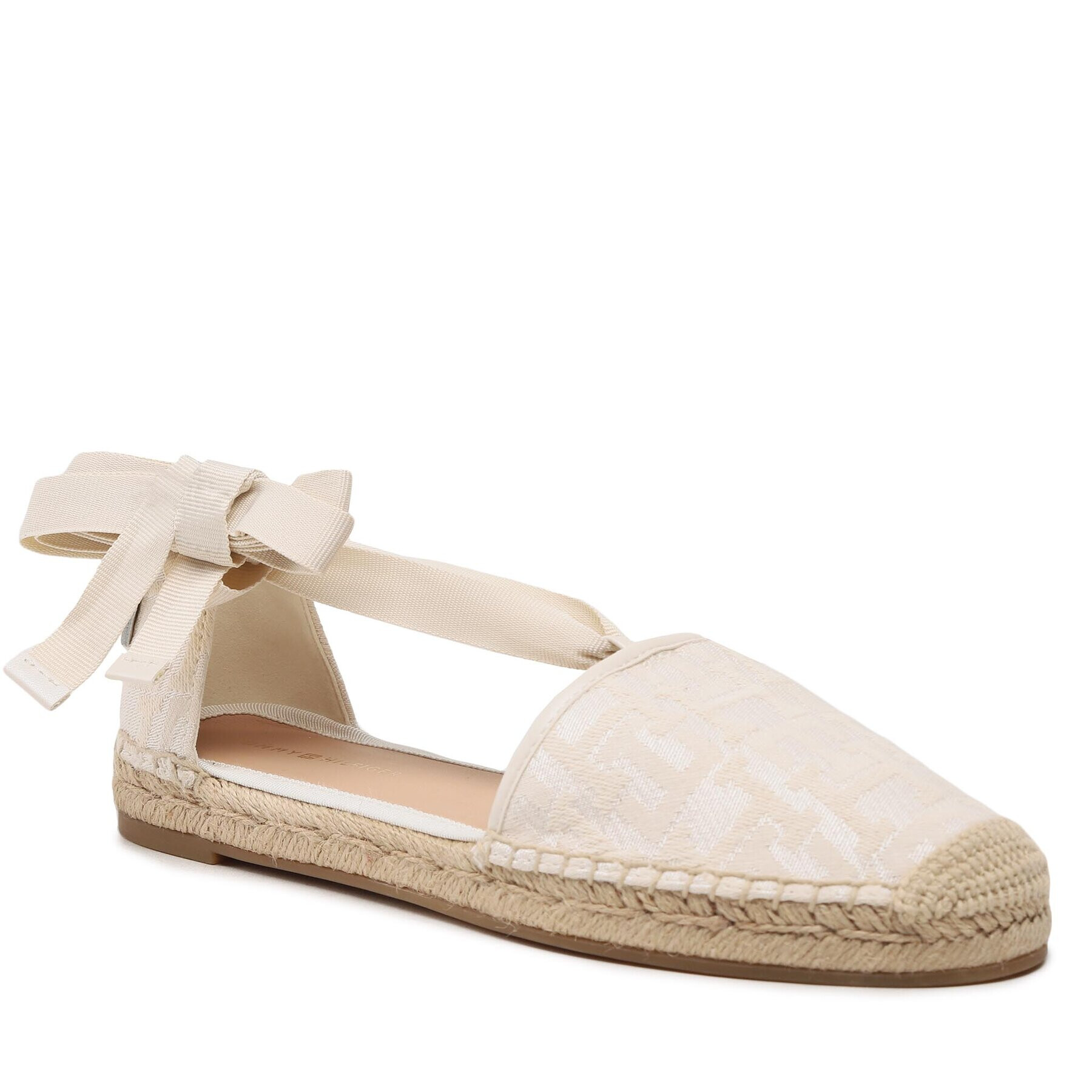 Tommy Hilfiger Espadrile Closed Toe Espadrille Monogram W FW0FW07253 Écru - Pled.ro