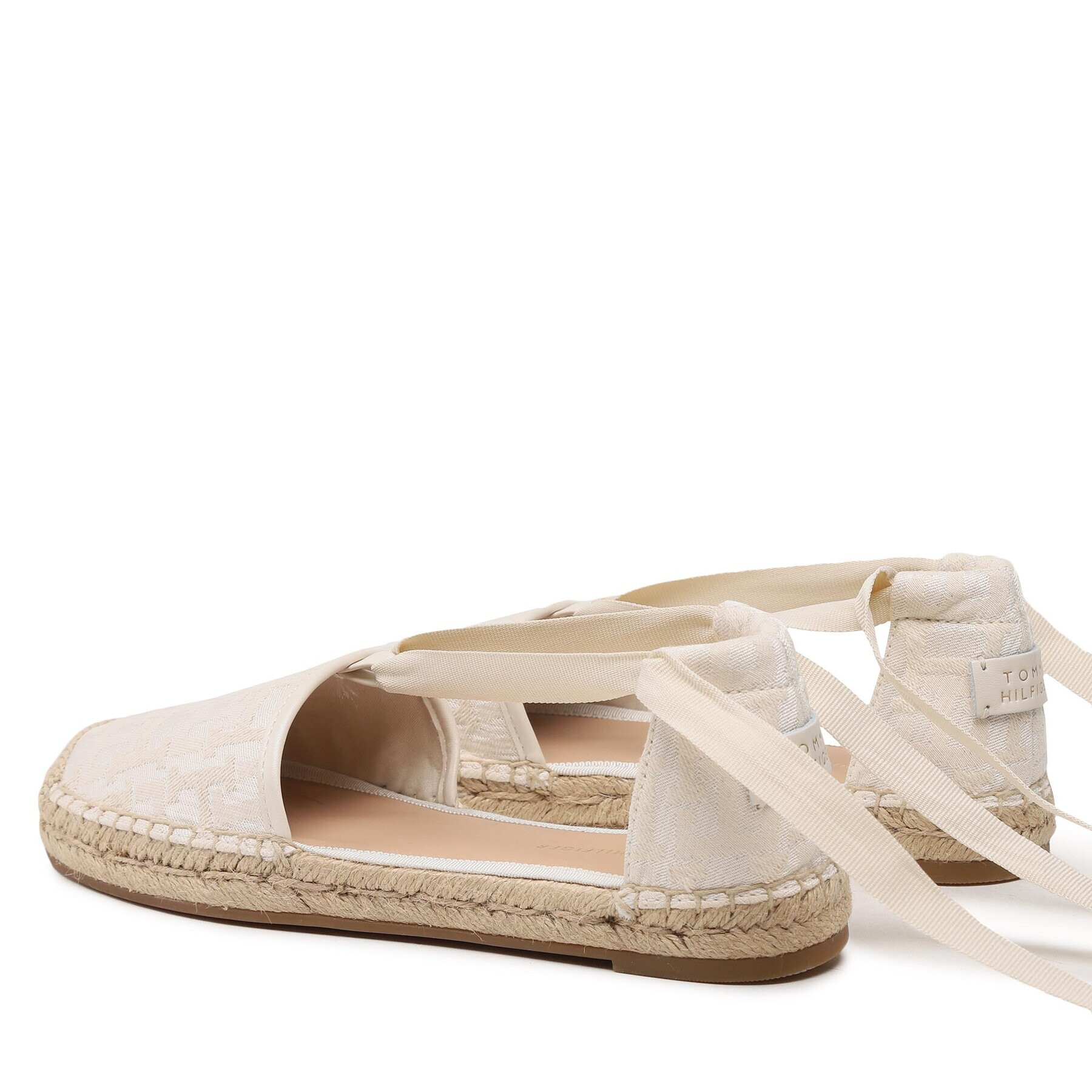 Tommy Hilfiger Espadrile Closed Toe Espadrille Monogram W FW0FW07253 Écru - Pled.ro