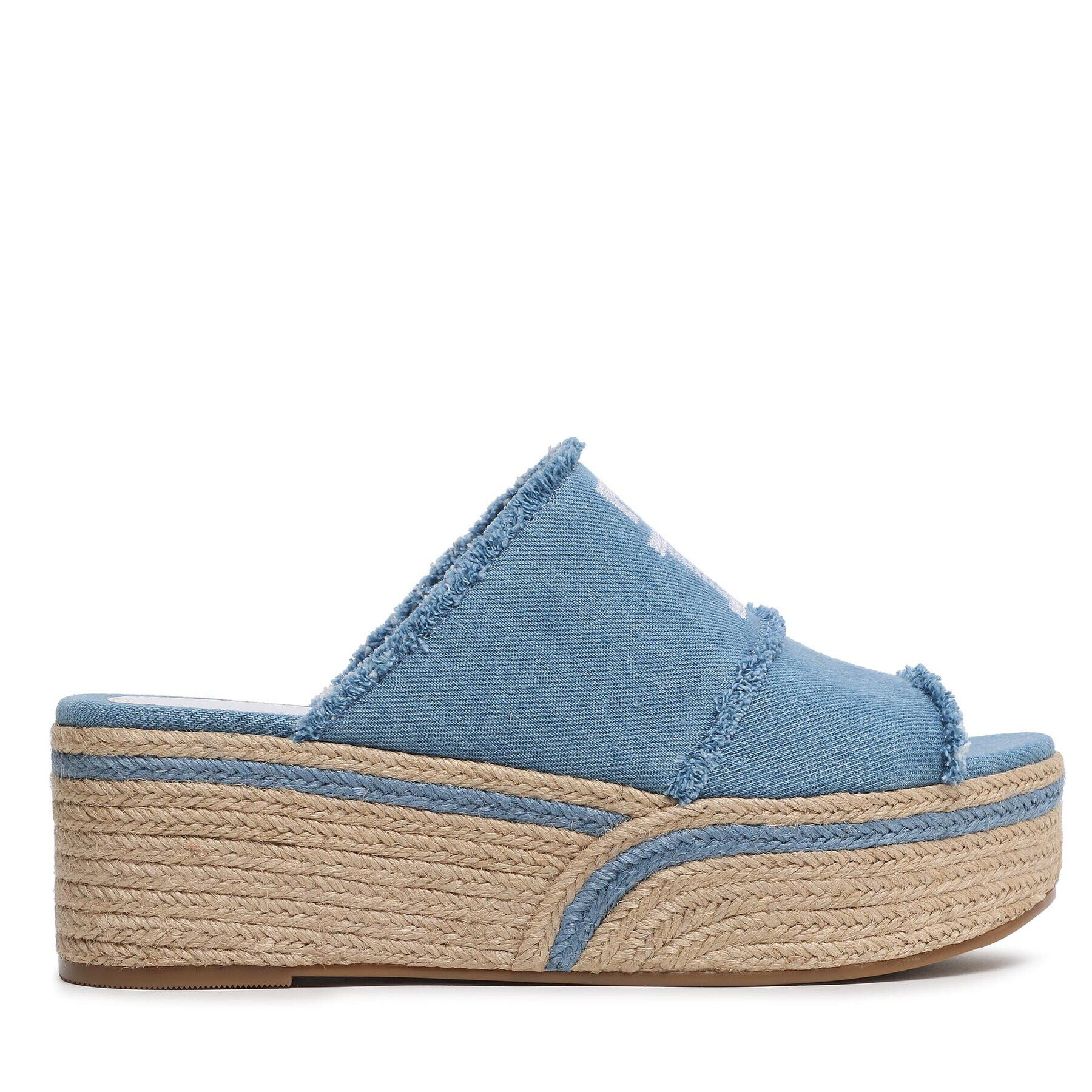 Tommy Hilfiger Espadrile Denim Wedge Flatform FW0FW07085 Albastru - Pled.ro