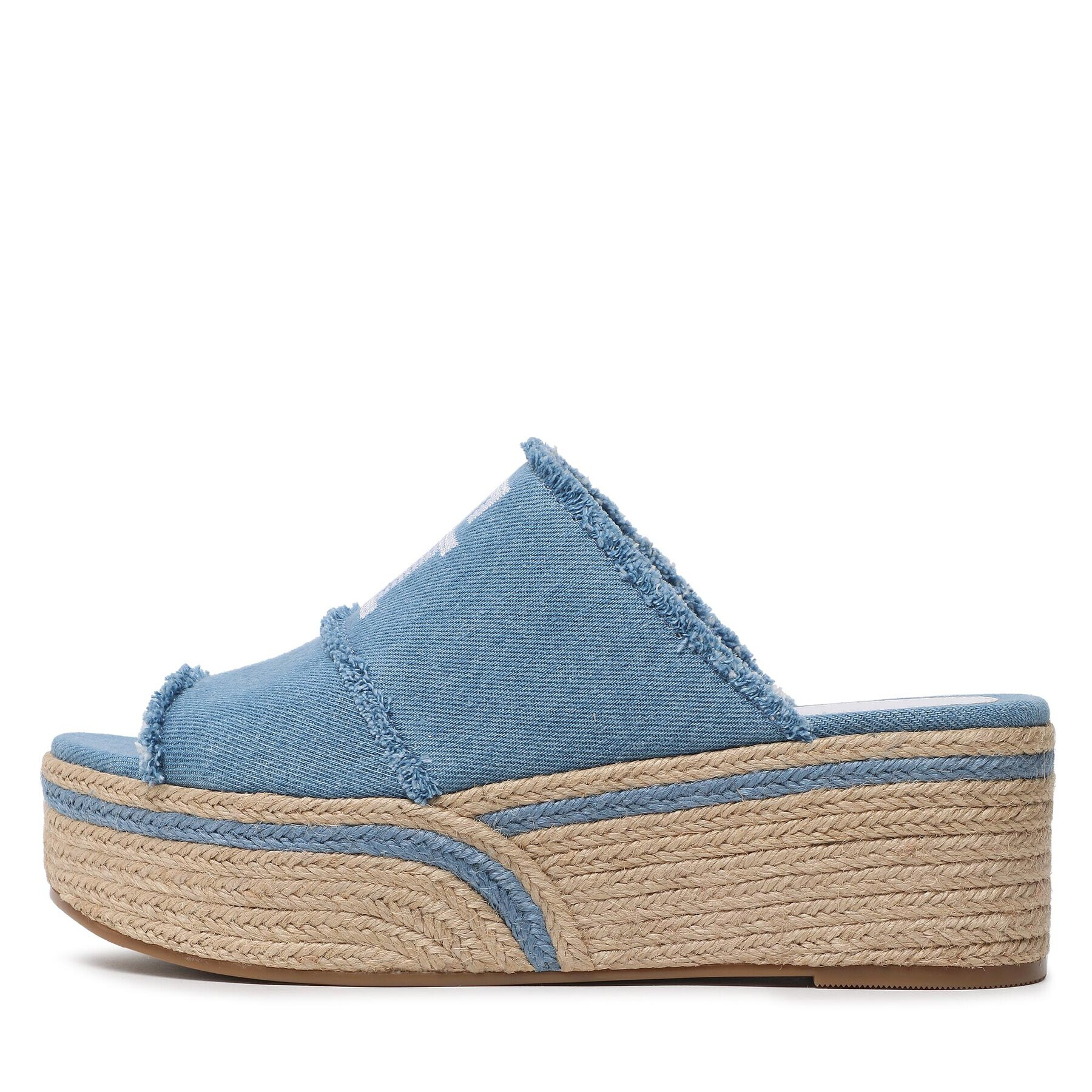 Tommy Hilfiger Espadrile Denim Wedge Flatform FW0FW07085 Albastru - Pled.ro