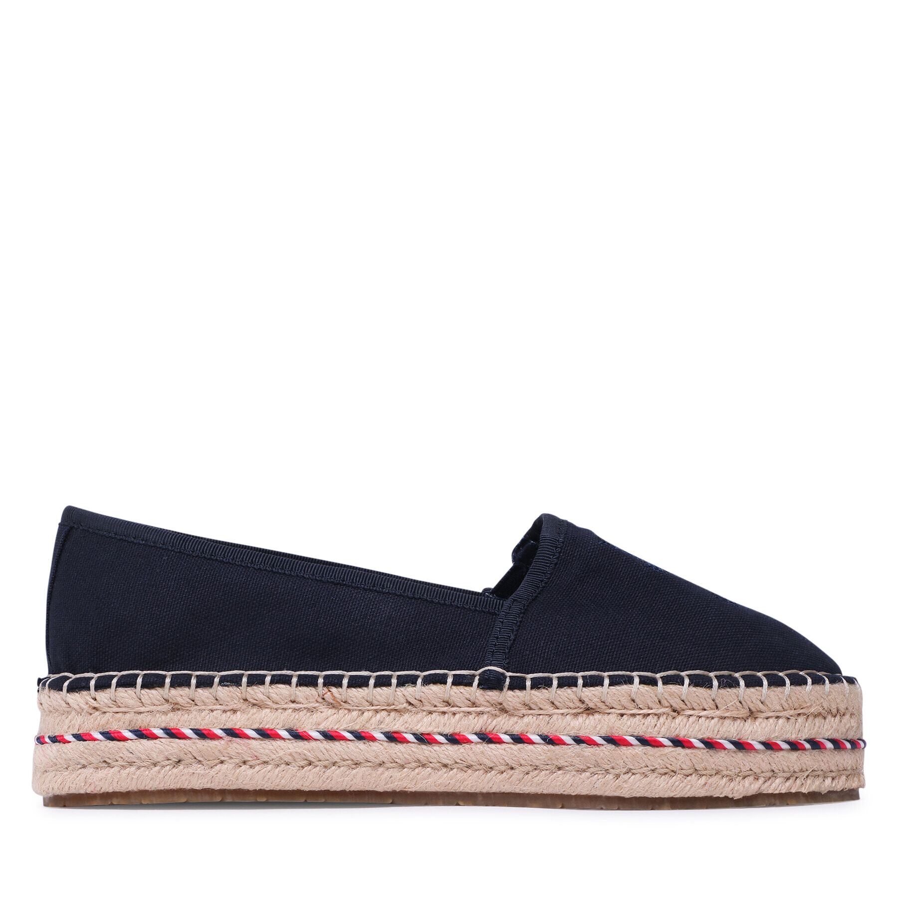 Tommy Hilfiger Espadrile Embroidered Flatform FW0FW07014 Bleumarin - Pled.ro