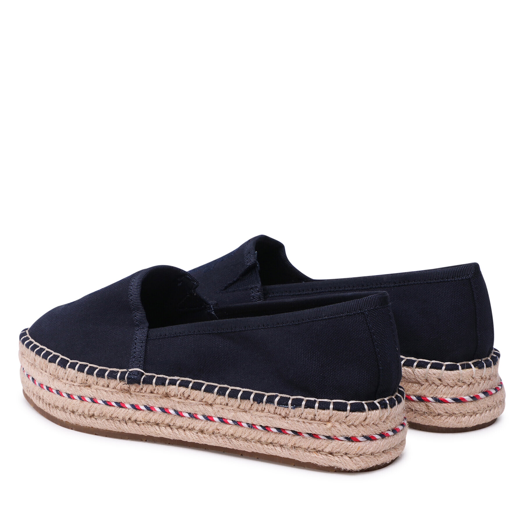 Tommy Hilfiger Espadrile Embroidered Flatform FW0FW07014 Bleumarin - Pled.ro