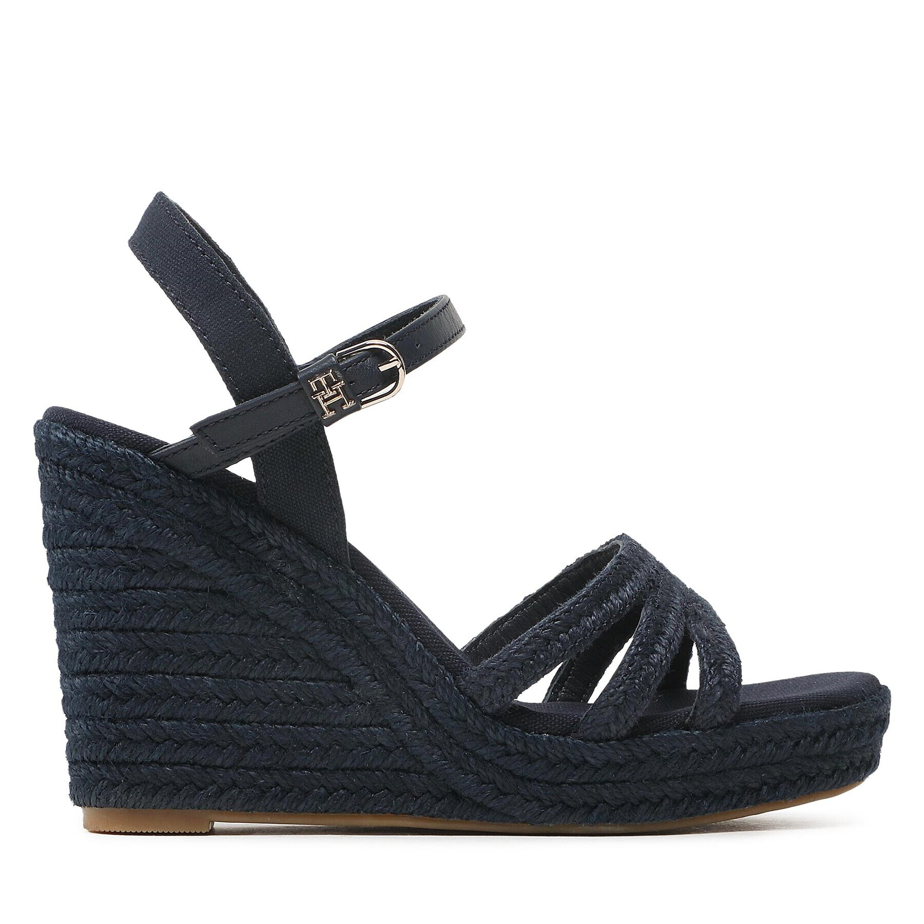 Tommy Hilfiger Espadrile Essential Basic Wedge Sandal FW0FW07220 Bleumarin - Pled.ro