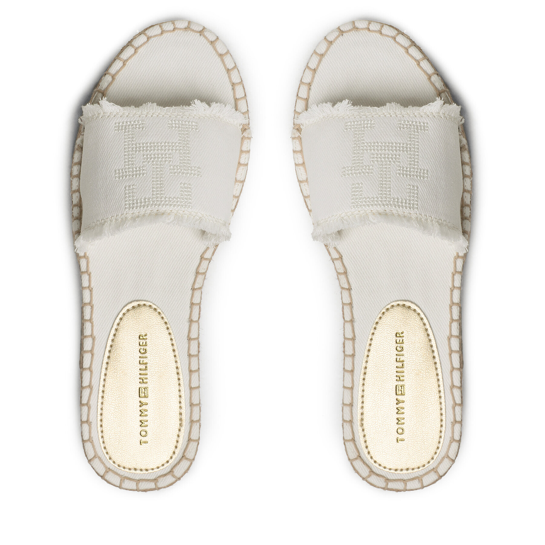 Tommy Hilfiger Espadrile Flat Sandal FW0FW07103 Écru - Pled.ro