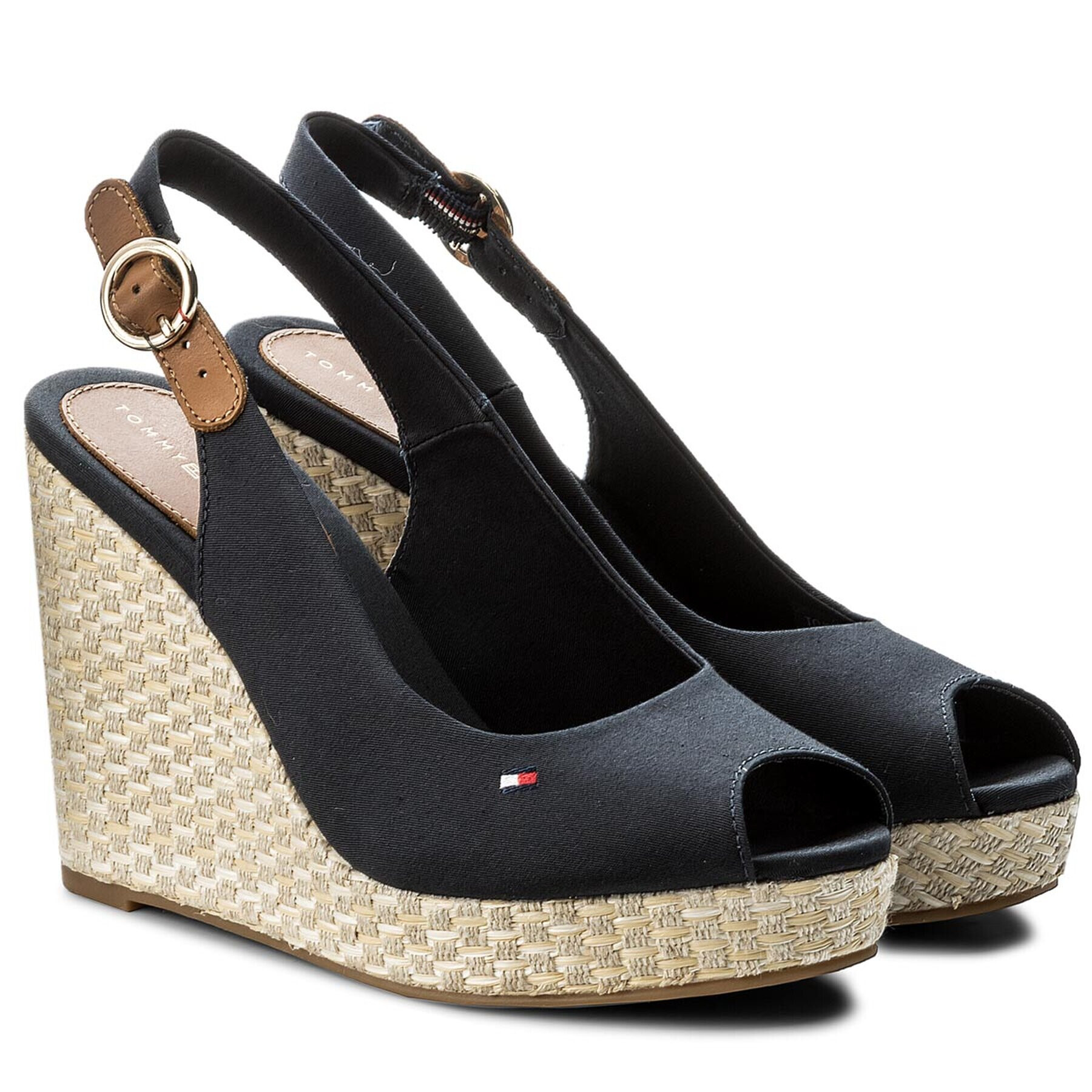 Tommy Hilfiger Espadrile Iconic Elena Basic Sling Back FW0FW02787 Bleumarin - Pled.ro