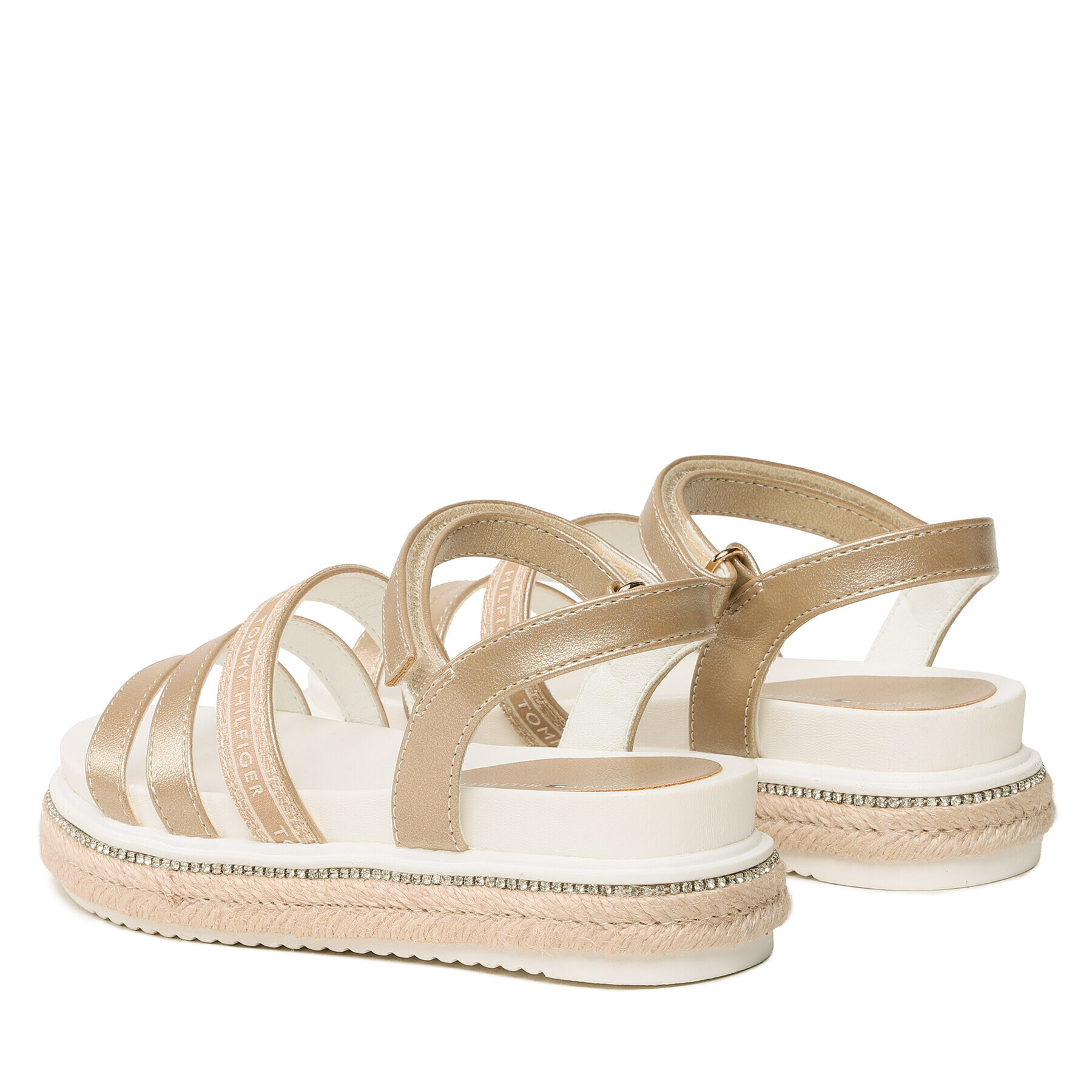 Tommy Hilfiger Espadrile Platform Velcro Sandal T3A2-32761-0568 M Auriu - Pled.ro